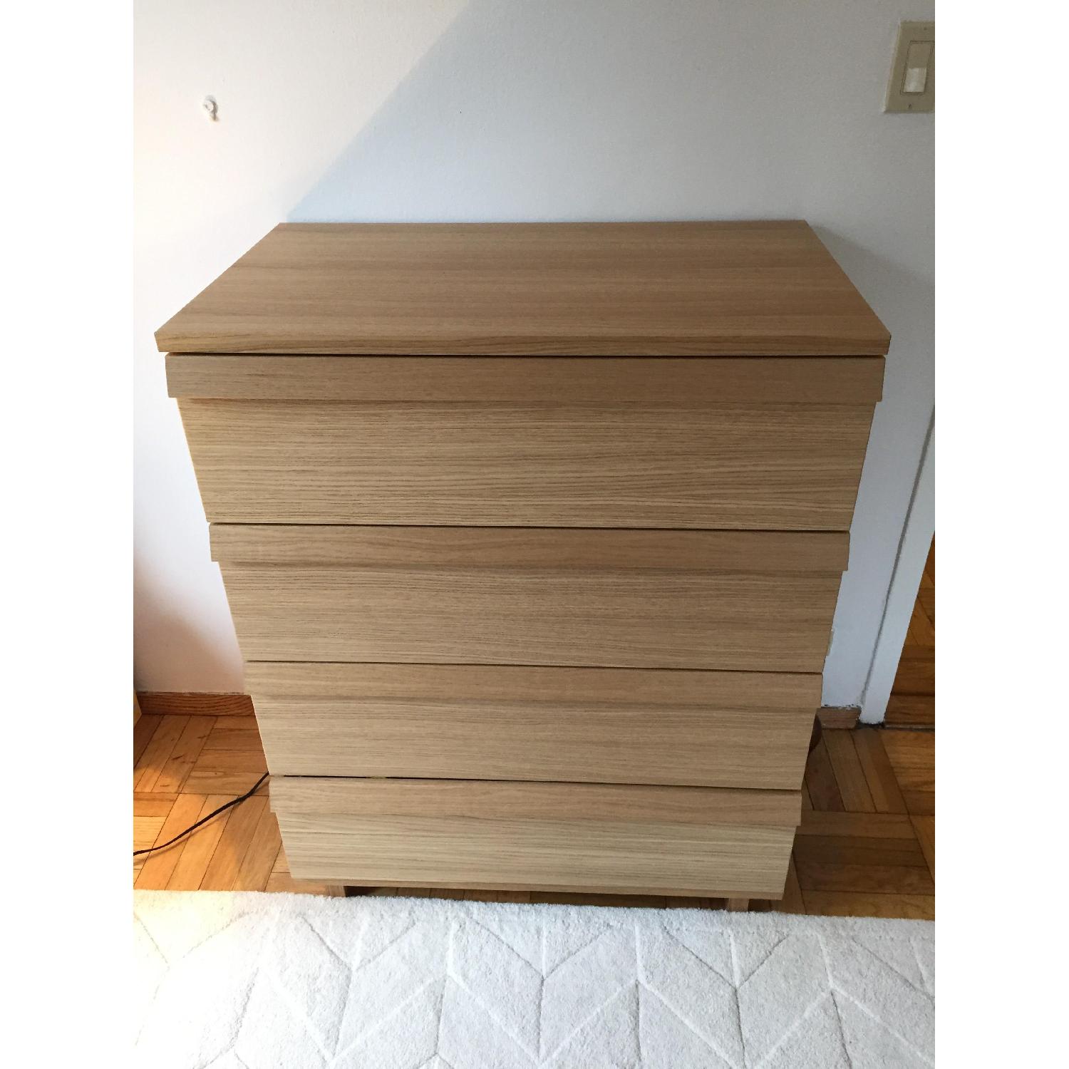 Ikea Oppland Oak Veneer Four Drawer Chest of Drawers - image-3