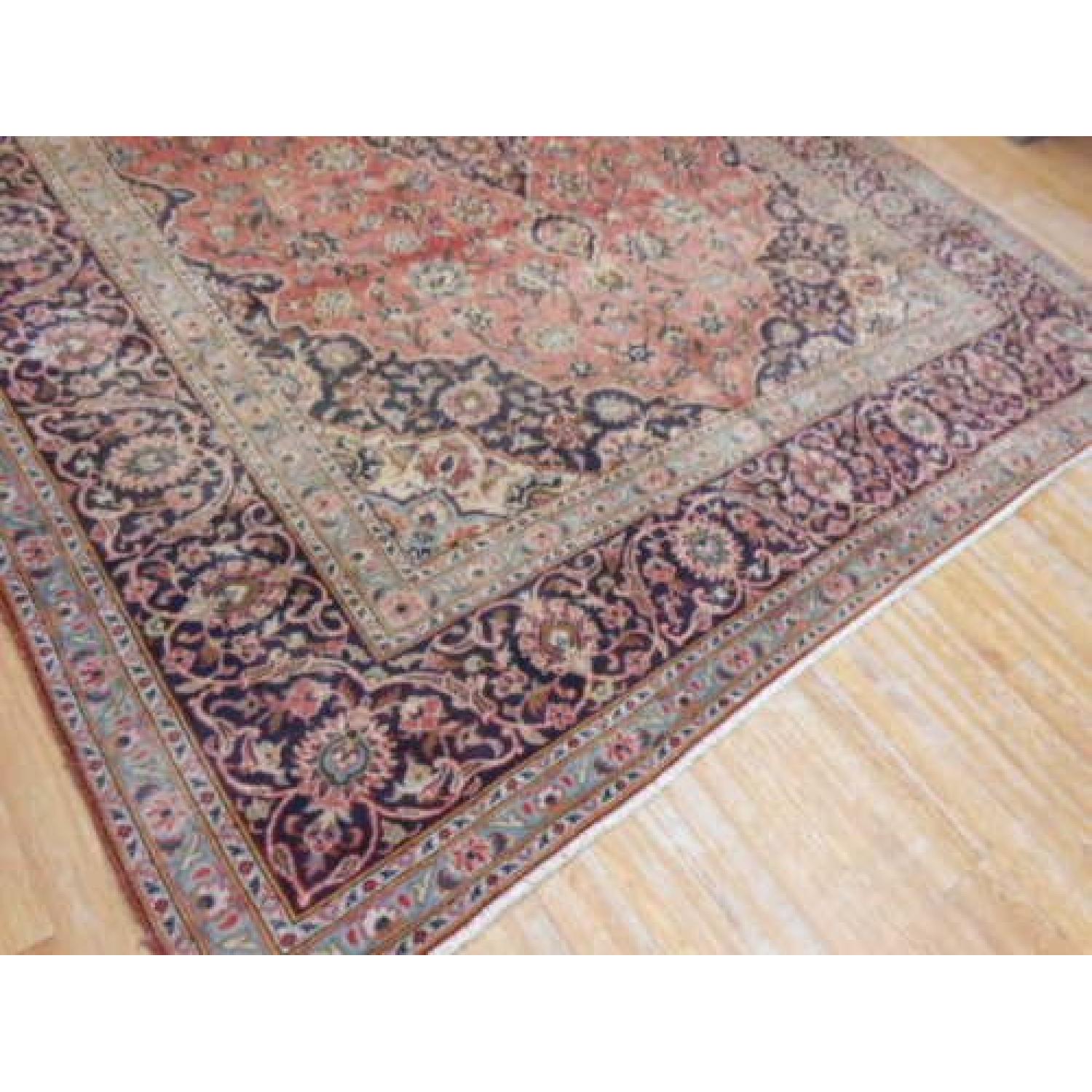 Vintage Sun Faded Persian Kashan Rug - image-8