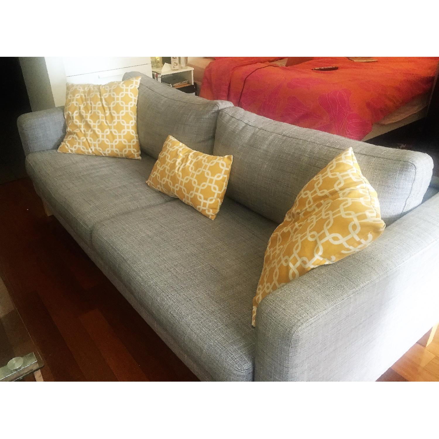 Light Gray Fabric Sofa - image-2