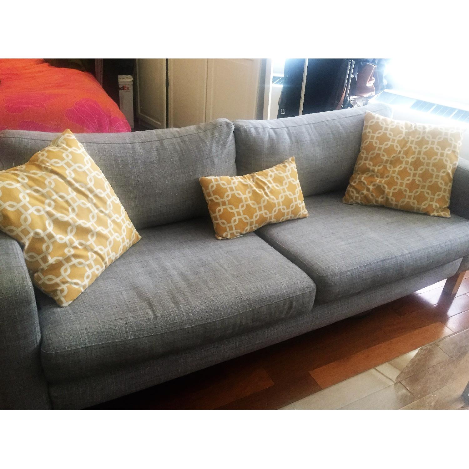 Light Gray Fabric Sofa - image-3