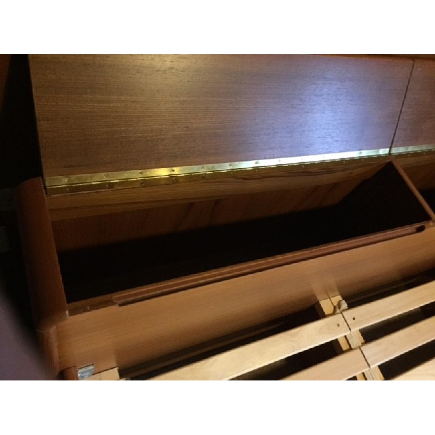 Scandinavian Teak Platform Queen Bed w/ Storage Drawers - image-2