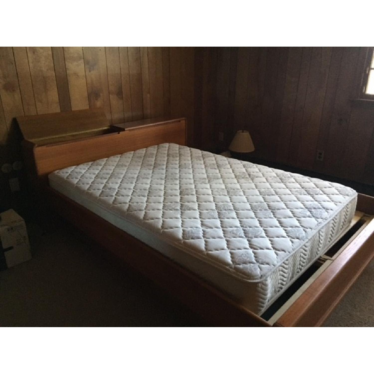 Scandinavian Teak Platform Queen Bed w/ Storage Drawers - image-3