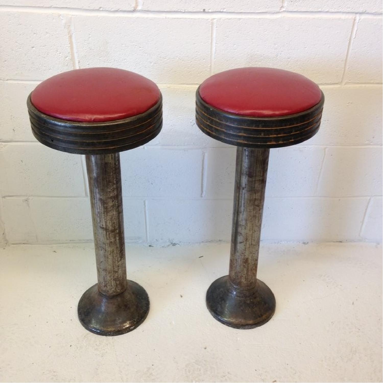 Vintage Swivel Bar Stools - 6 Available - image-1