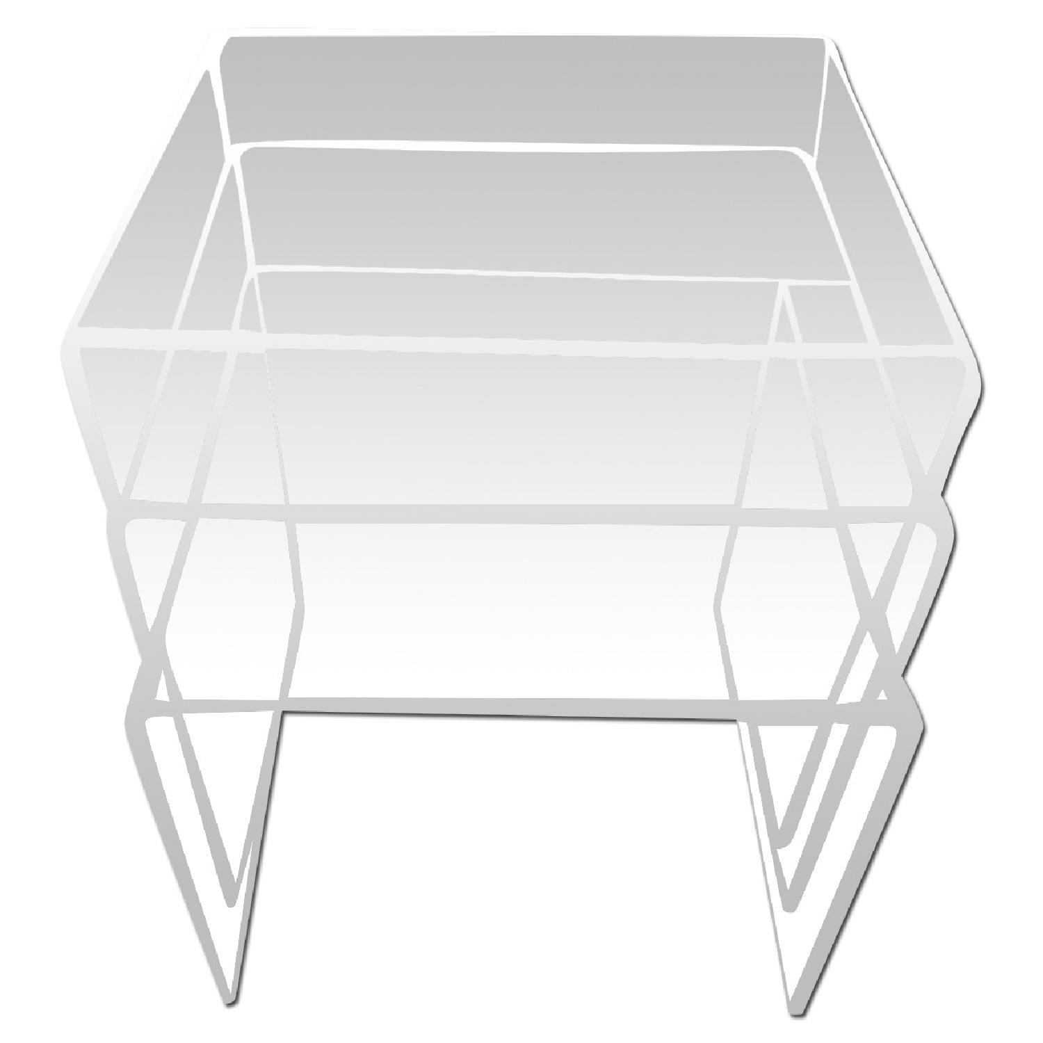 3Piece Peekaboo Acrylic Nesting Tables Set AptDeco