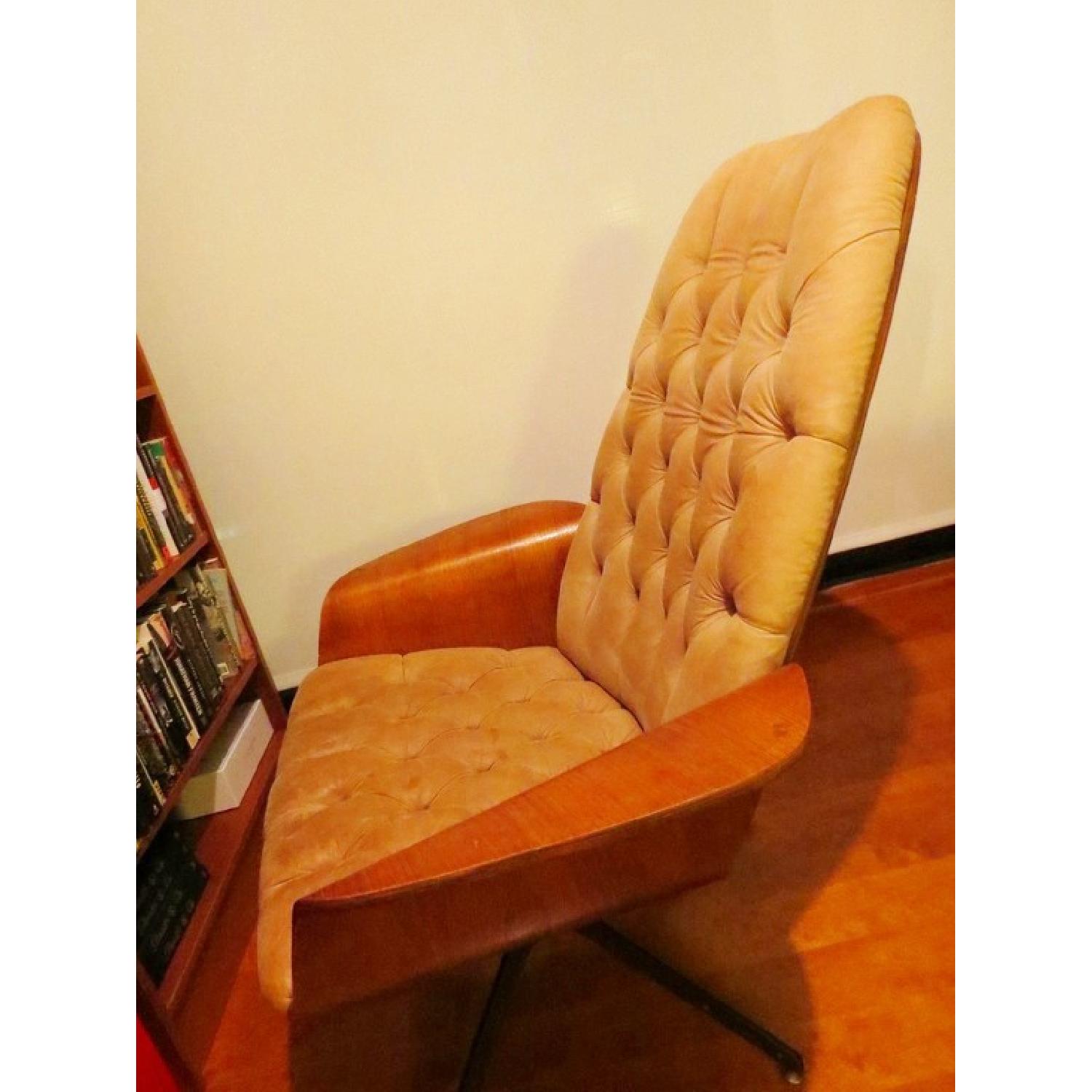 Vintage Mid Century Modern Recliner & Ottoman - image-2
