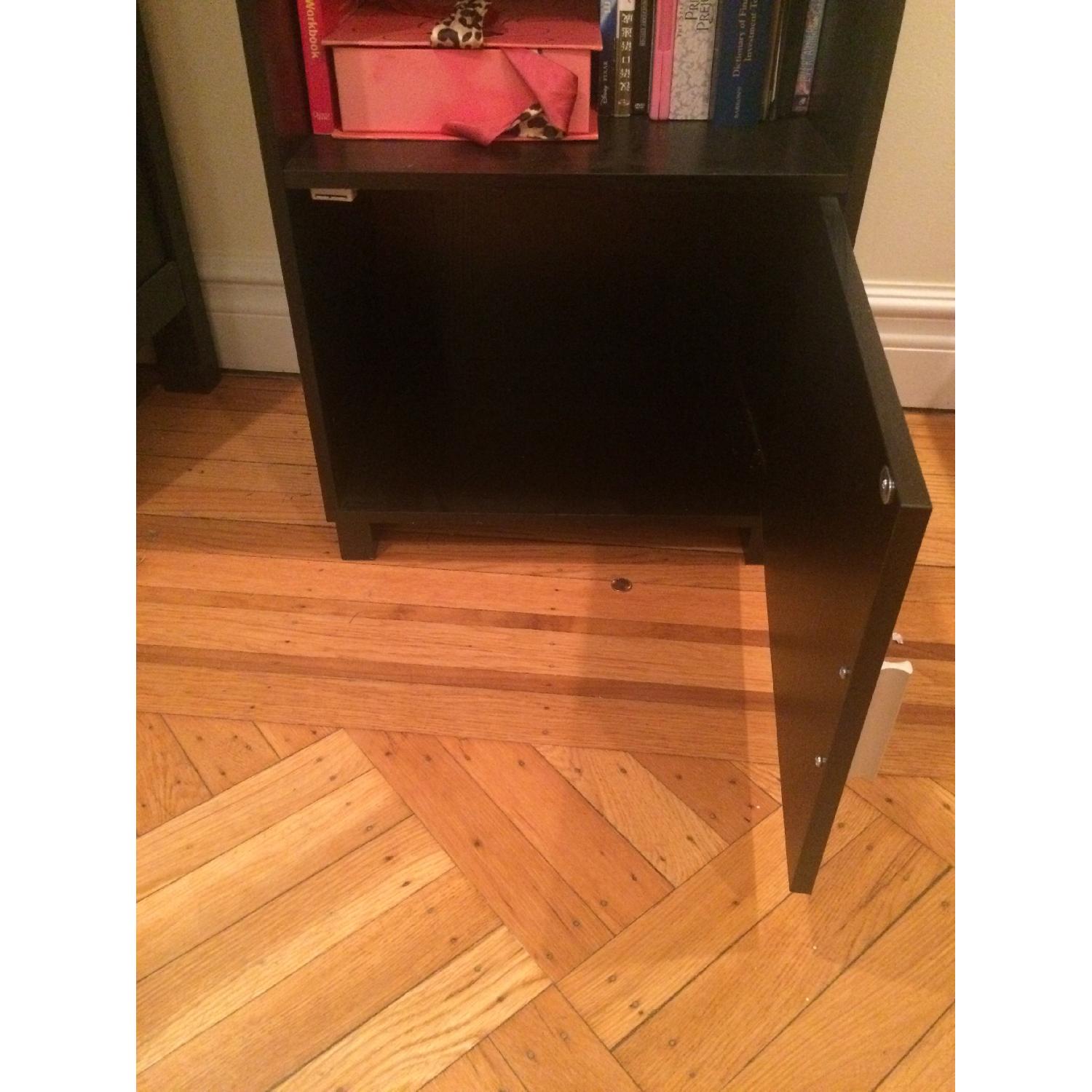 Rainbow 5-Shelf Black Bookcase w/ Door - image-2