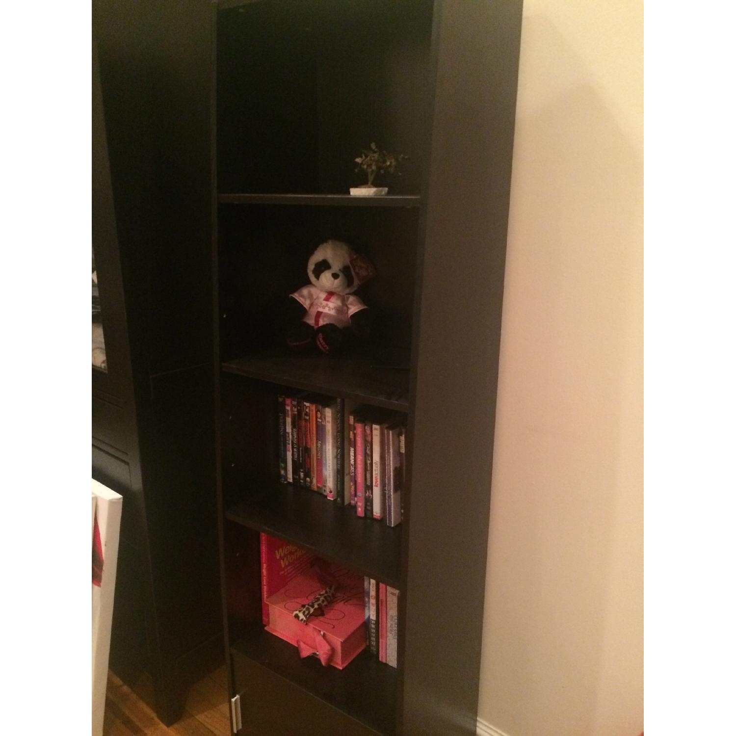 Rainbow 5-Shelf Black Bookcase w/ Door - image-3