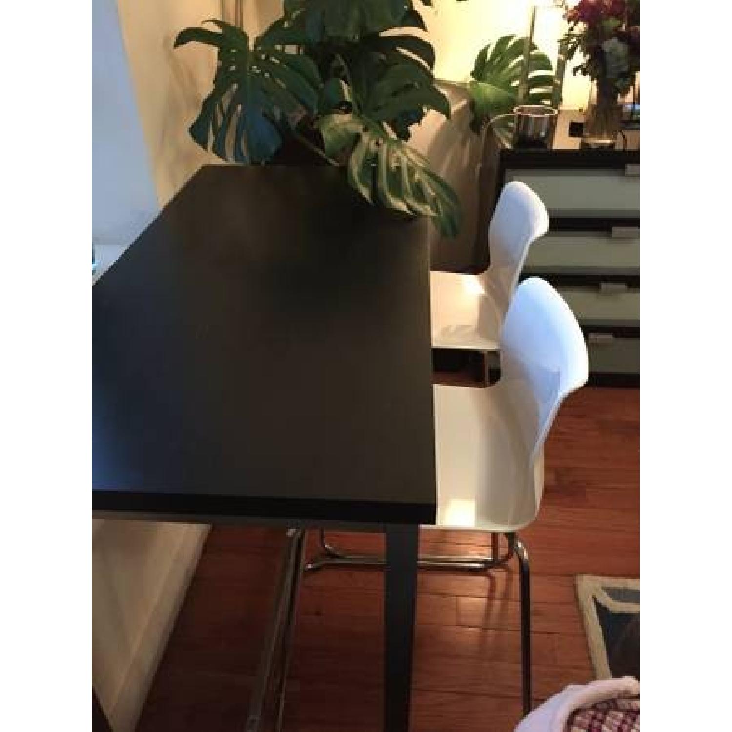 Ikea Industrial Dark Wood High Table w/ 2 Bar Stools - image-2
