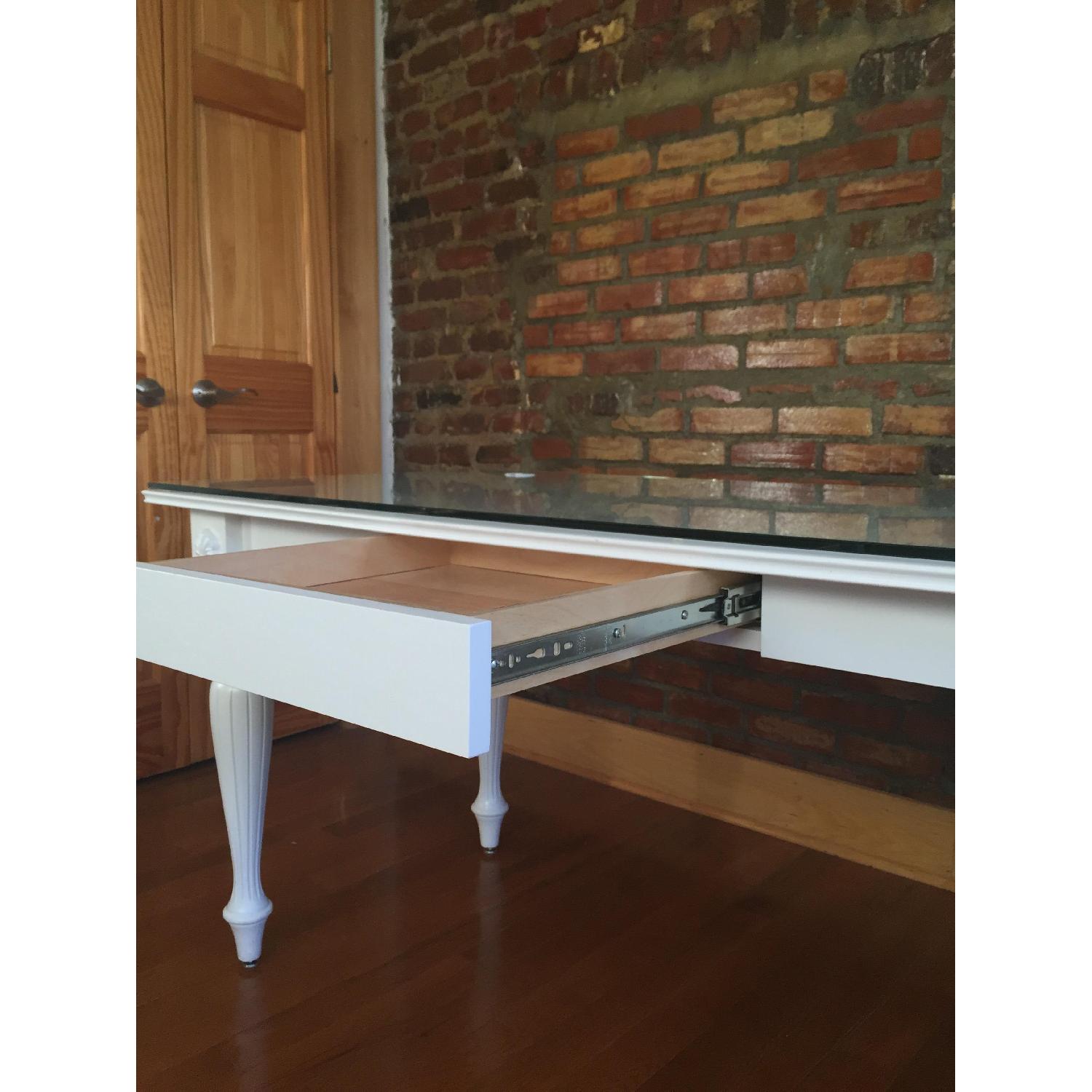 Custom Made Glass Top Desk/Dining Table - image-4