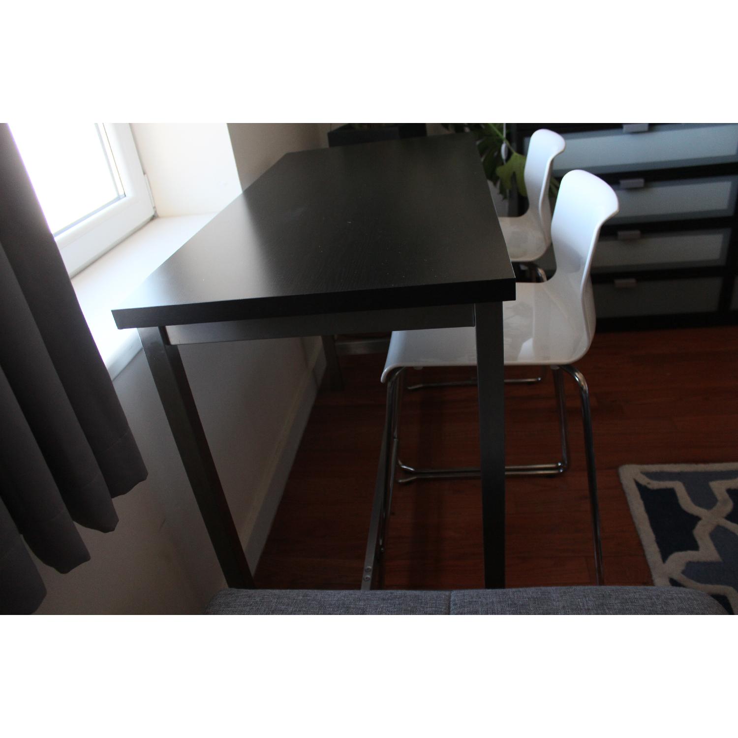 Ikea White Acrylic & Steel Bar Stools - Pair - image-1