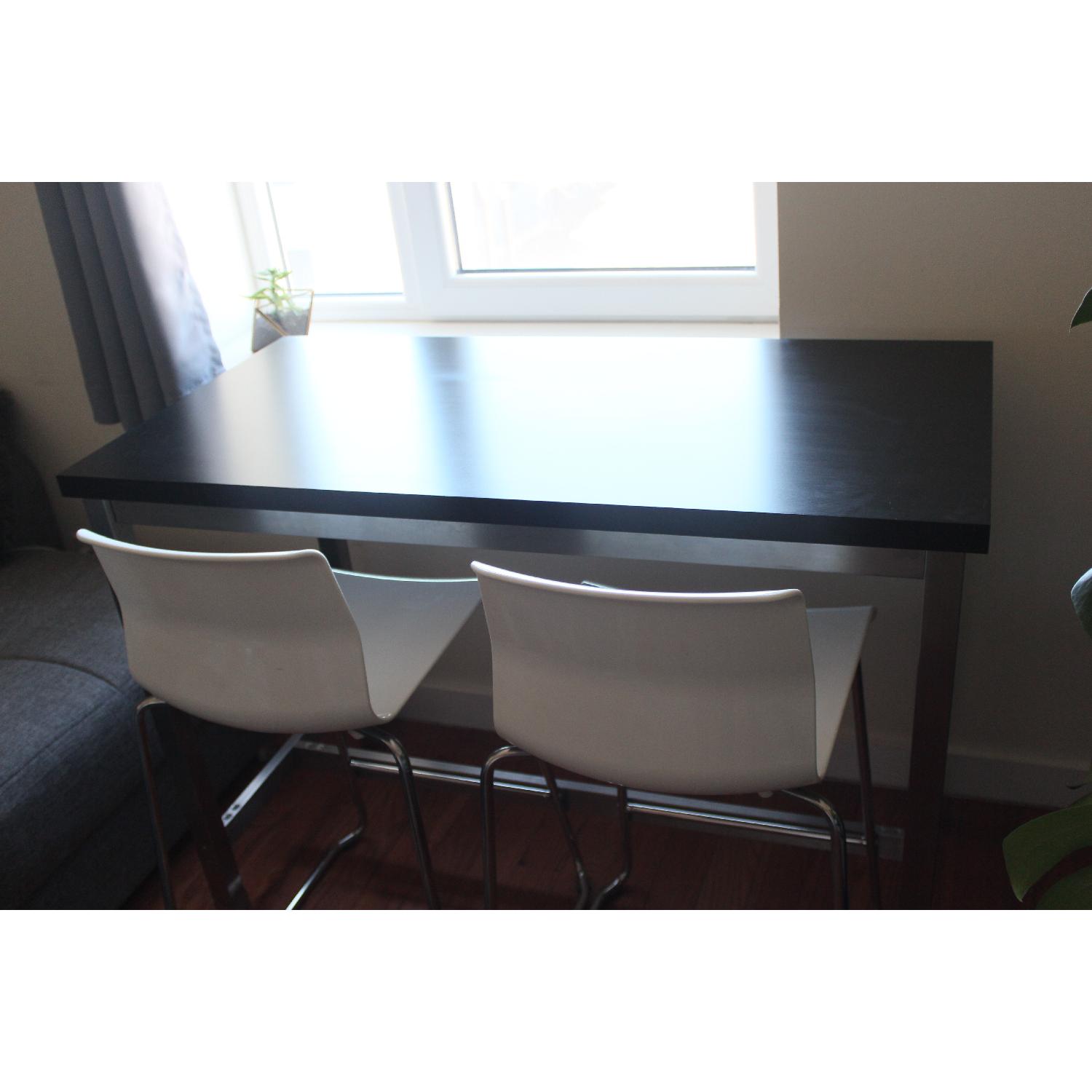 Ikea White Acrylic & Steel Bar Stools - Pair - image-6