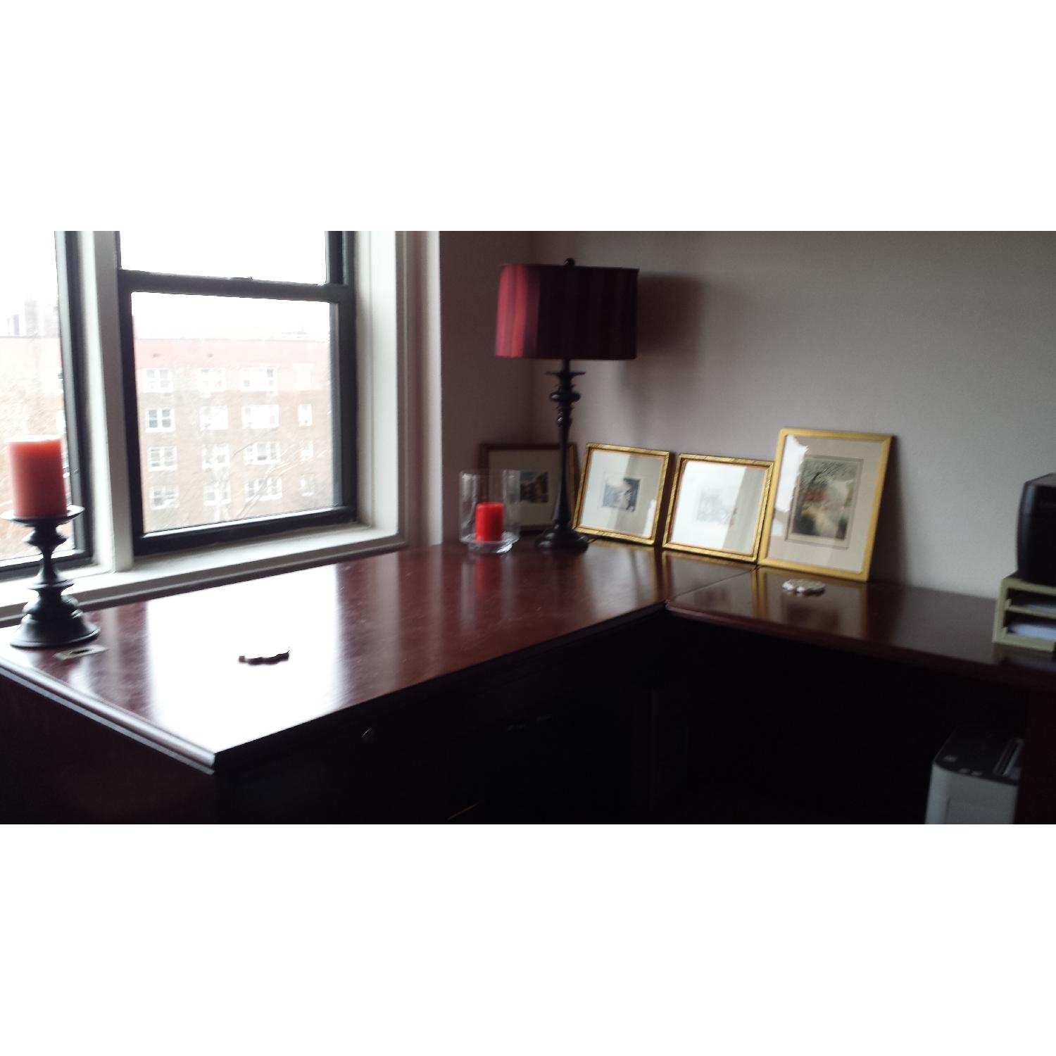 Mahogany Wood Office Desk - image-1