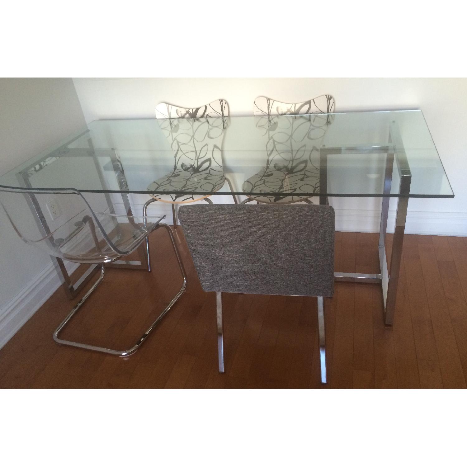 CB2  Silverado Glass Rectangular Dining Table - image-3