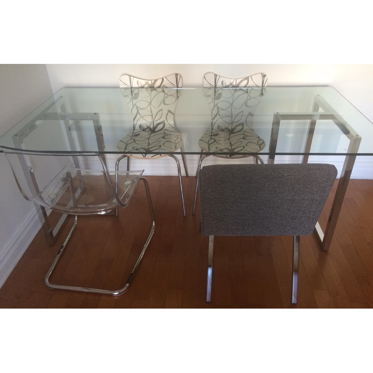 CB2  Silverado Glass Rectangular Dining Table - image-5
