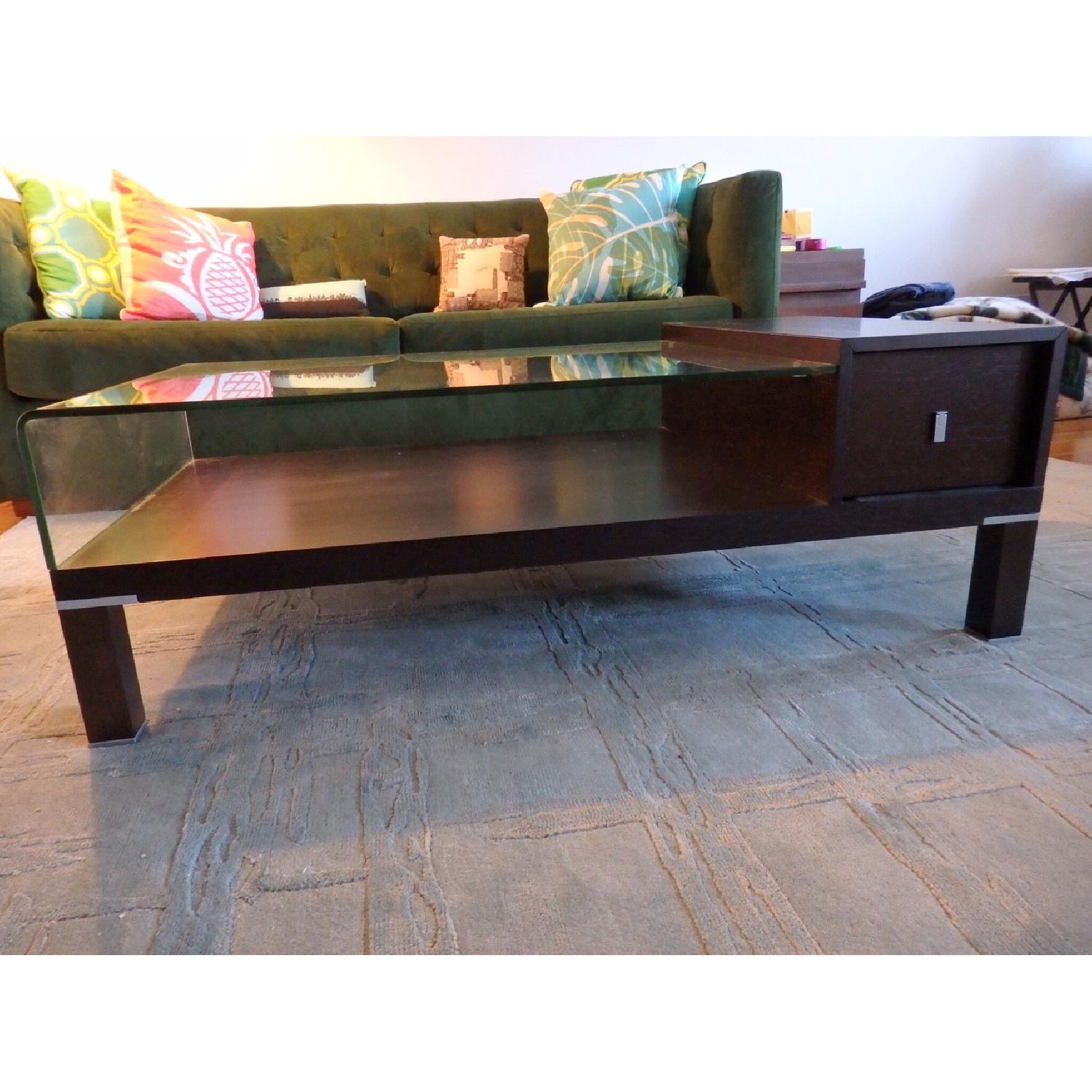 Modern Coffee Table w/ Glass Top - image-1
