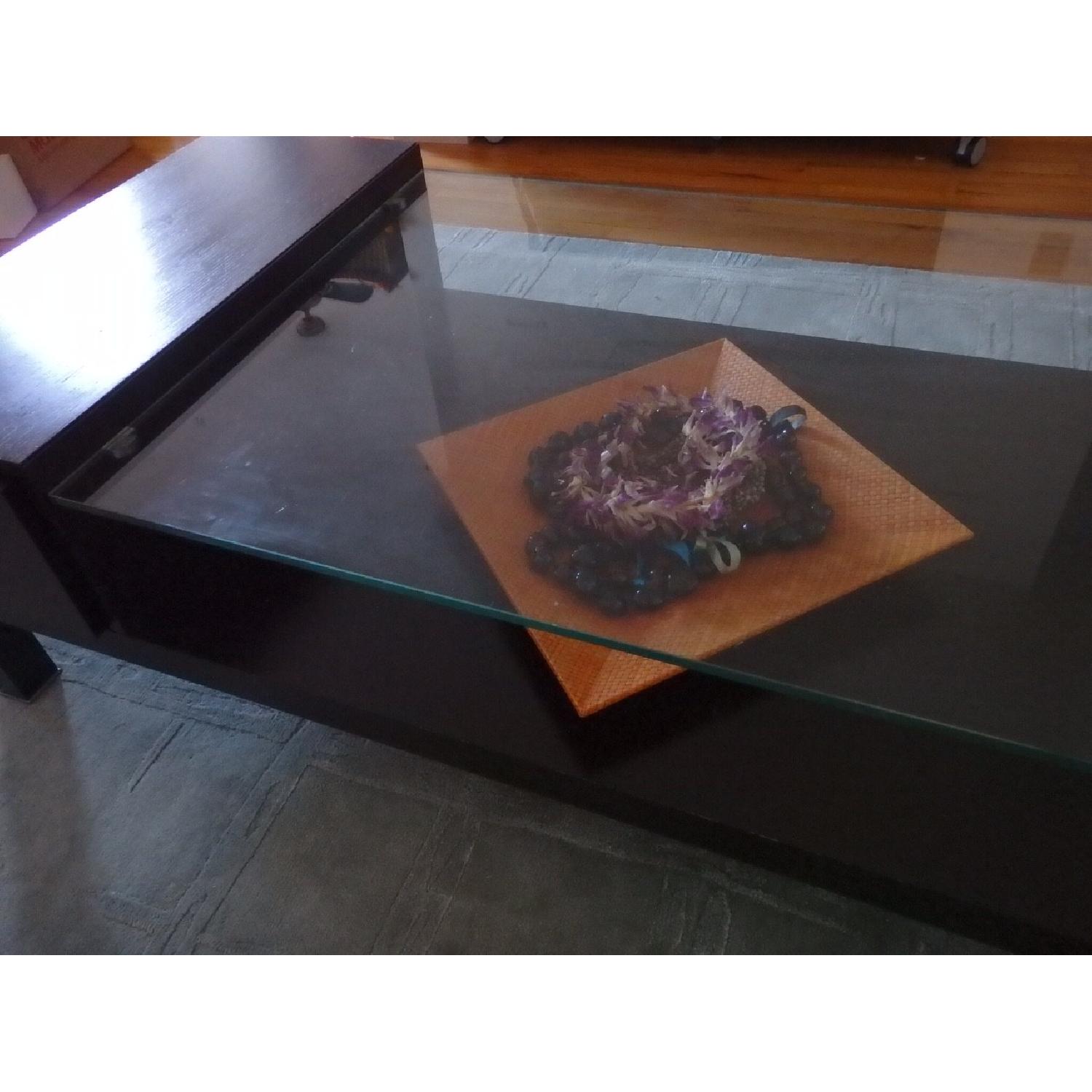 Modern Coffee Table w/ Glass Top - image-4