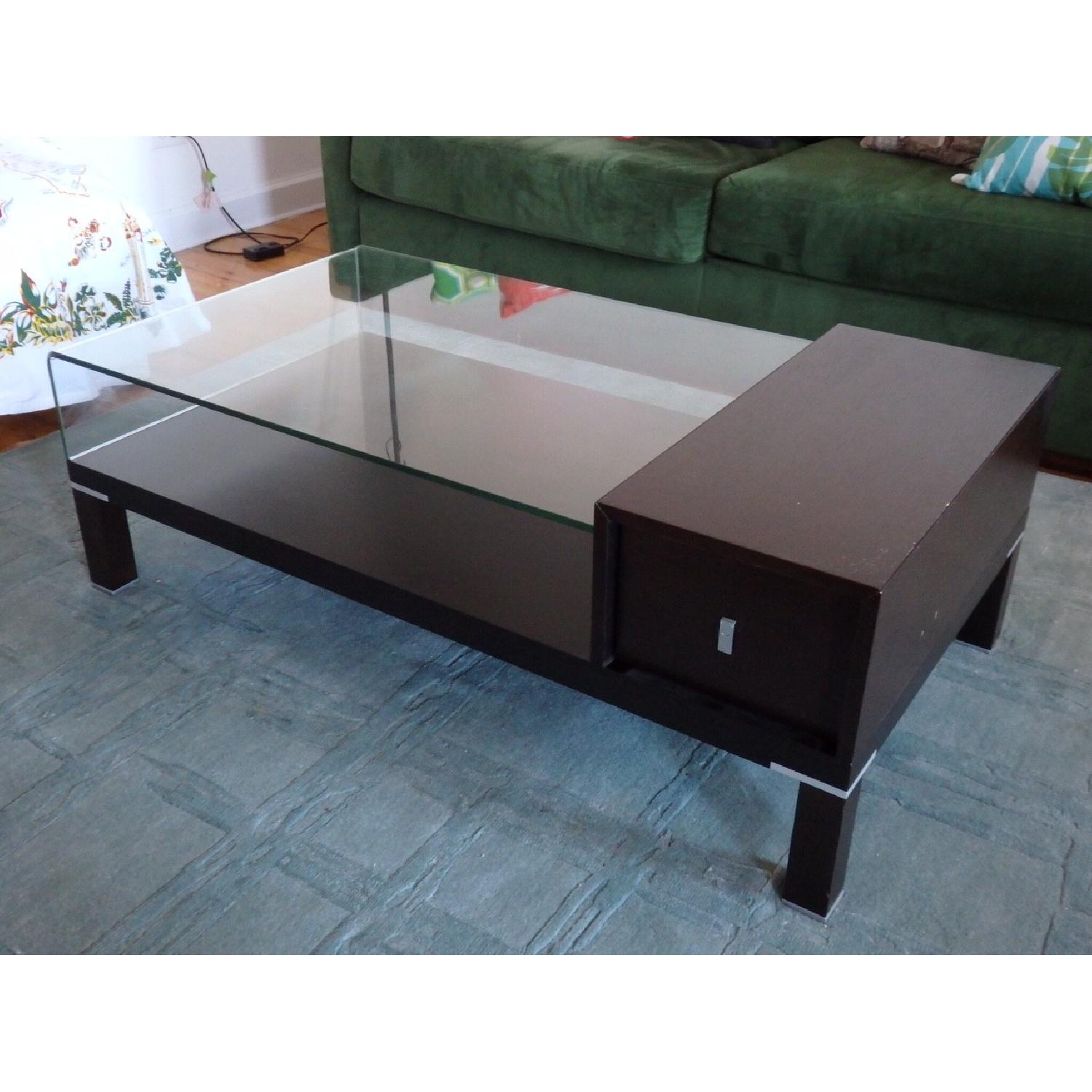 Modern Coffee Table w/ Glass Top - image-5