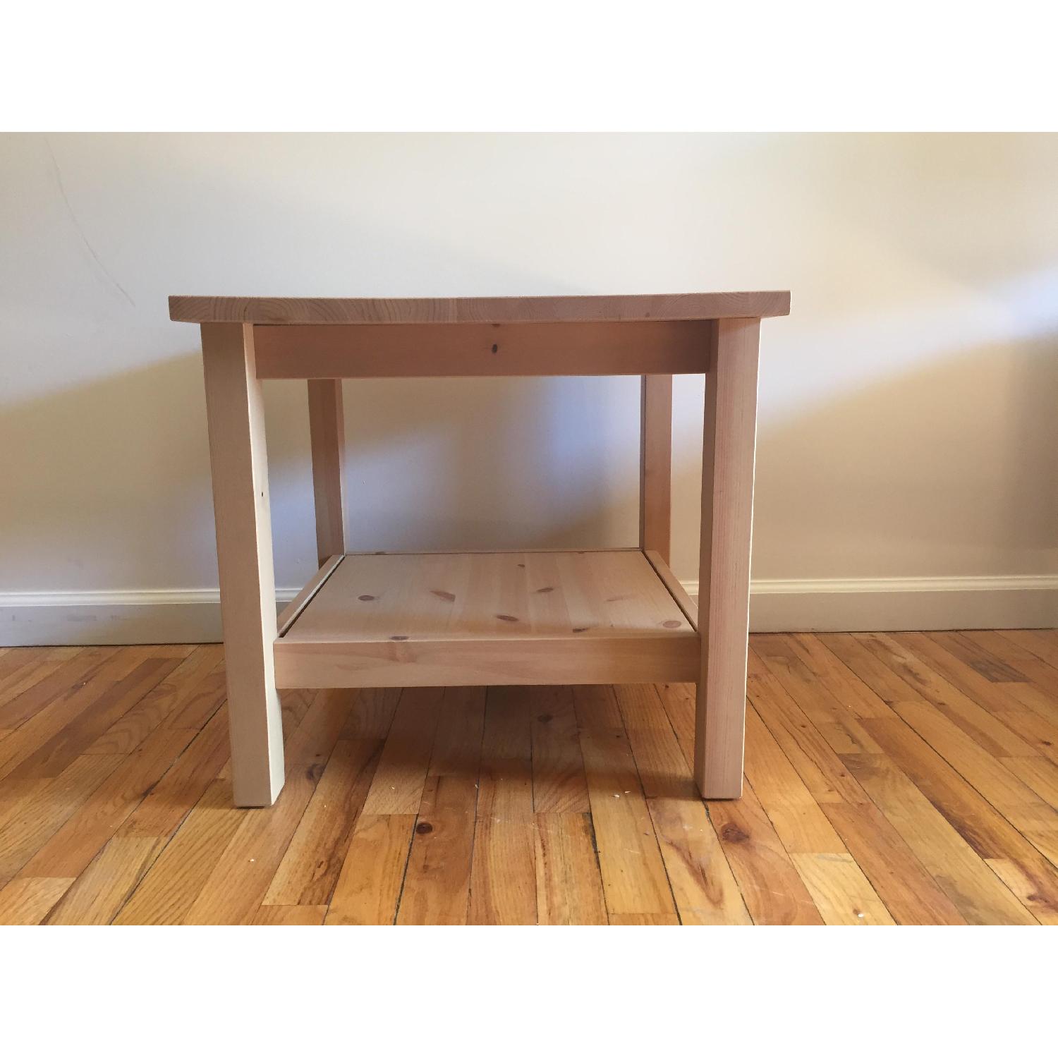 Ikea Hemnes Solid Pine Side Table AptDeco