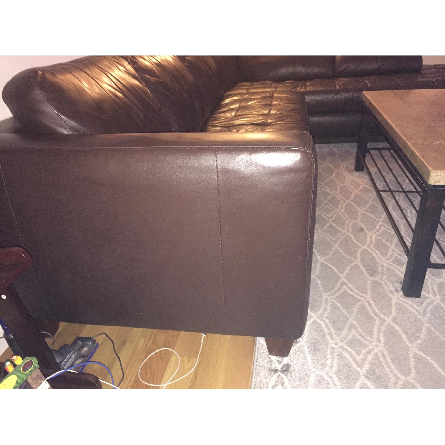 Macy's Milano Leather 2-Piece Chaise Sectional Sofa - image-1