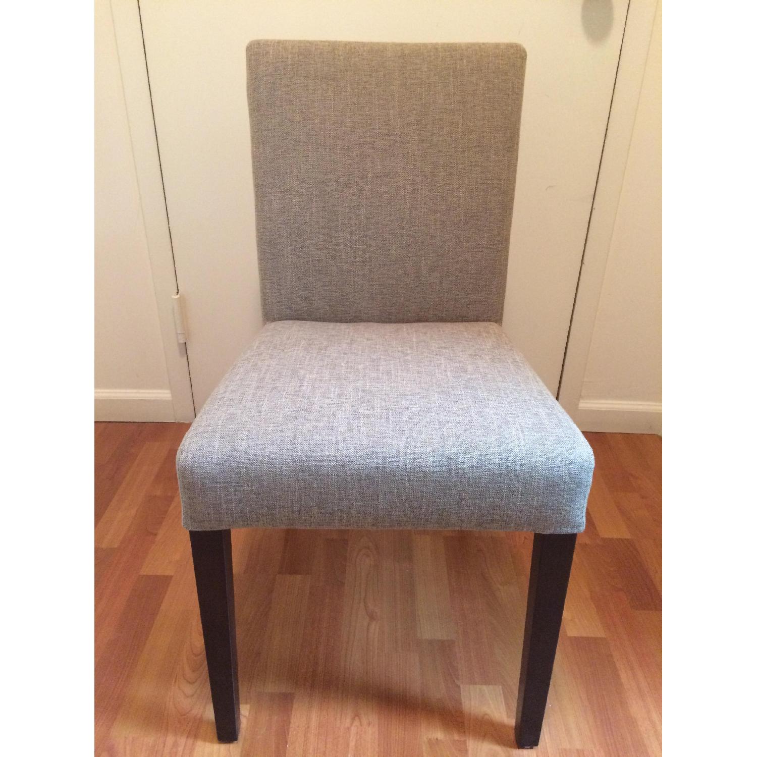 Crate & Barrel Lowe Khaki Side Chairs - Pair - image-1