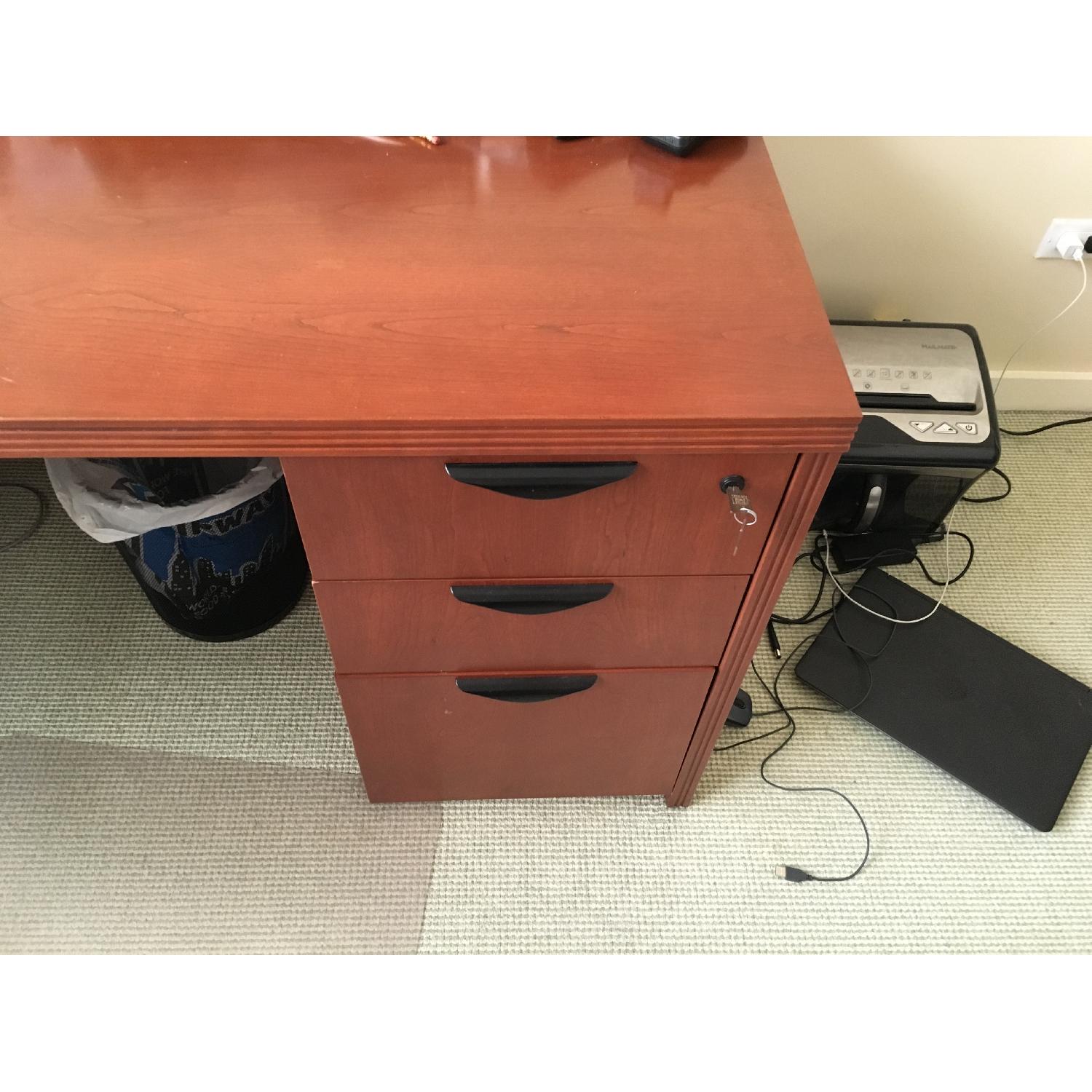 Dallek Desk + Matching File Cabinet - image-3