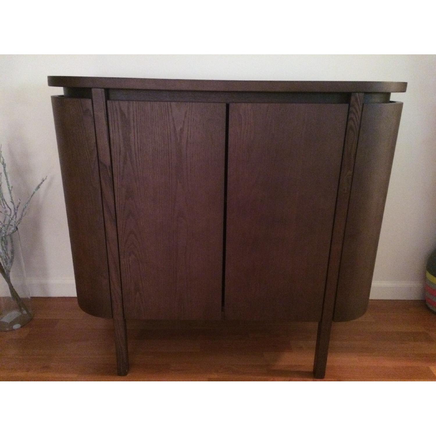 West Elm Curved Front Bar in Smoke - image-1