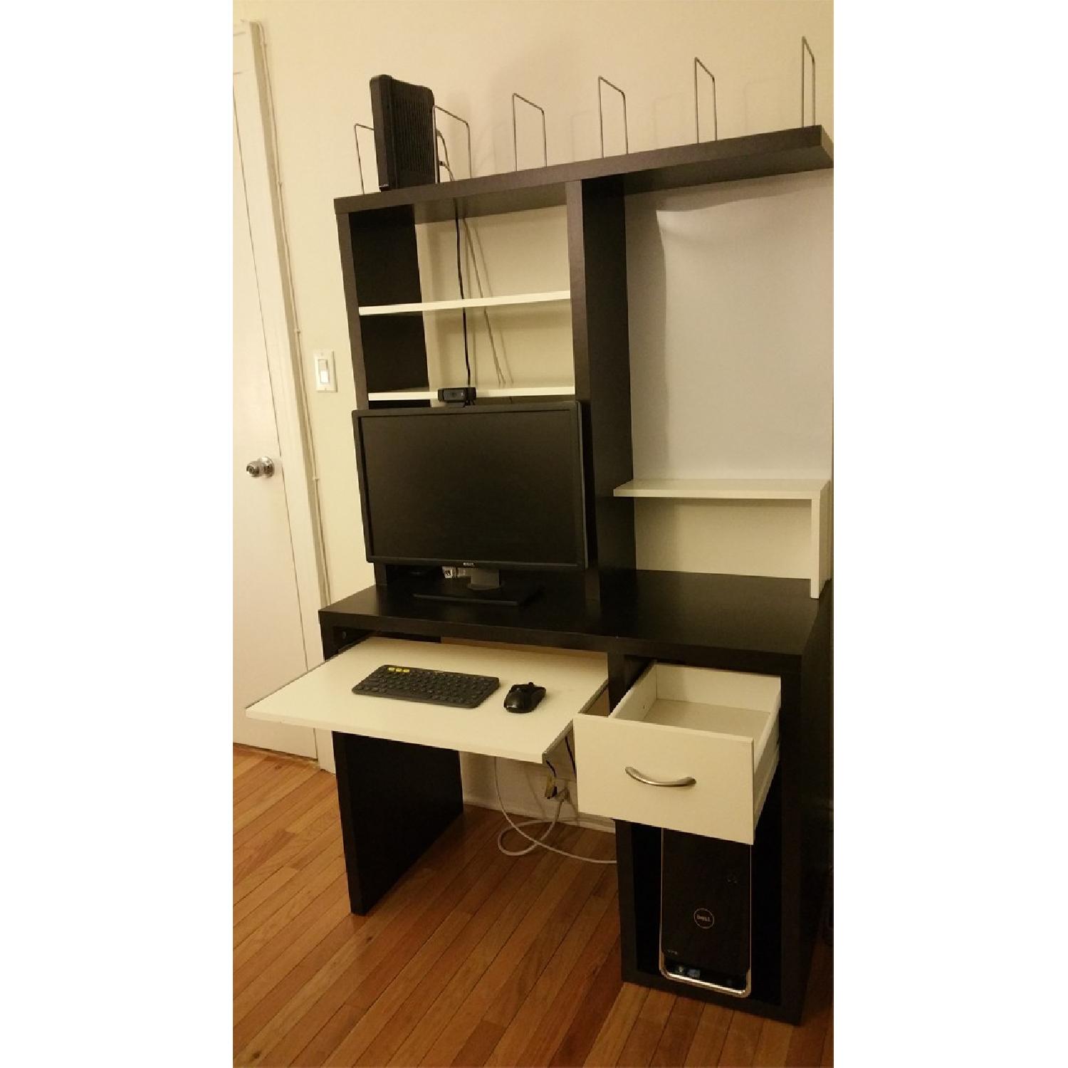 Ikea Mikael Computer Workstation in Black & White - image-4