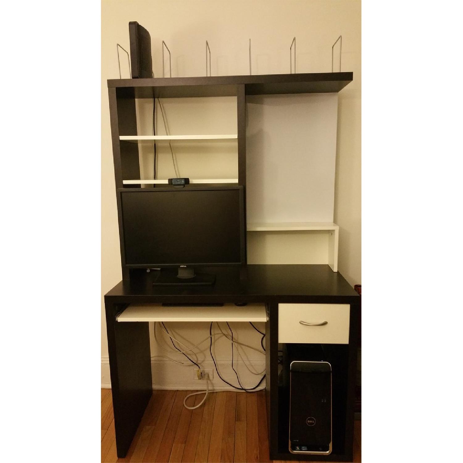 Ikea Mikael Computer Workstation in Black & White - image-10