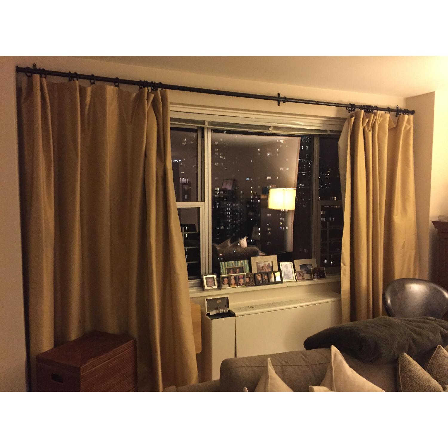 Restoration Hardware Thai Silk Tonal Stripe Drapery - Pair - image-7