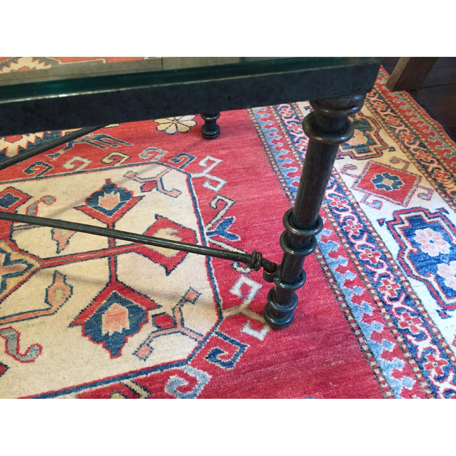 Wrought Iron Glass Coffee Table - image-2