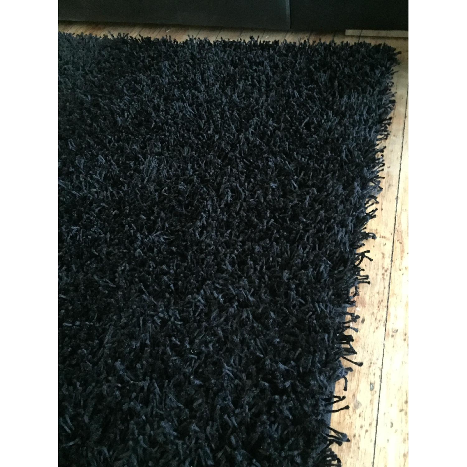 Modani Fluffy Contemporary Carpet in Black - 2 Available - image-5