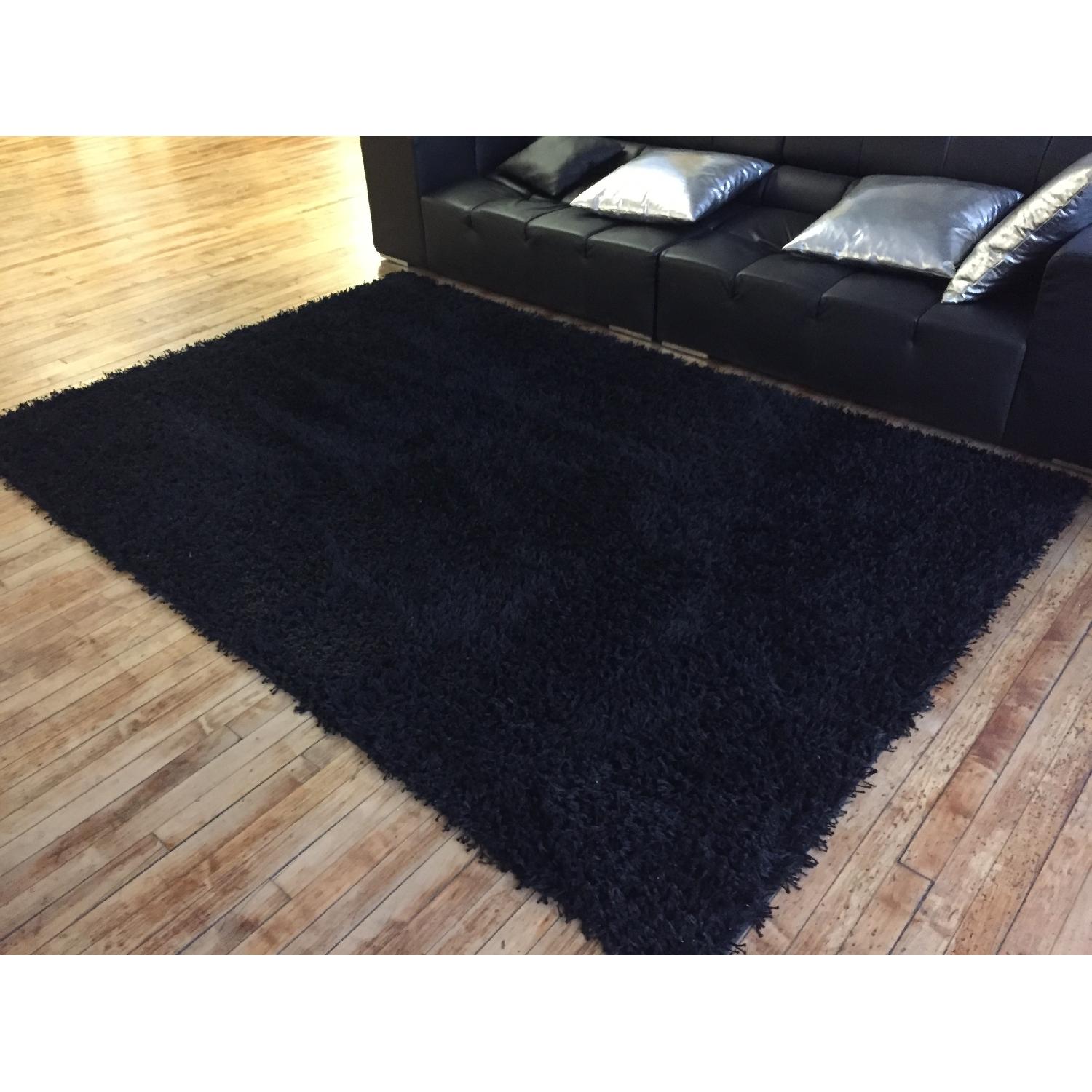 Modani Fluffy Contemporary Carpet in Black - 2 Available - image-6