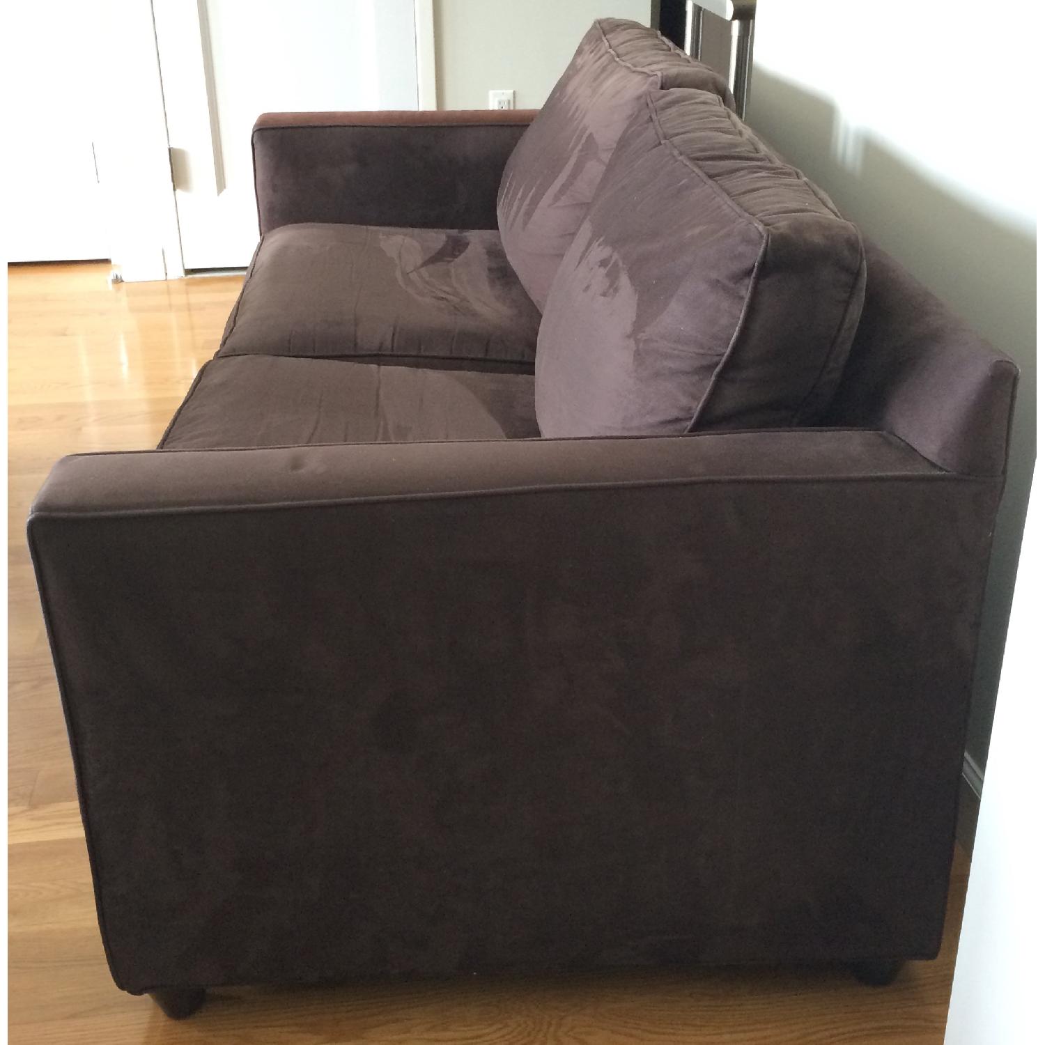 Crate & Barrel Davis Couch in Chocolate Brown - image-2