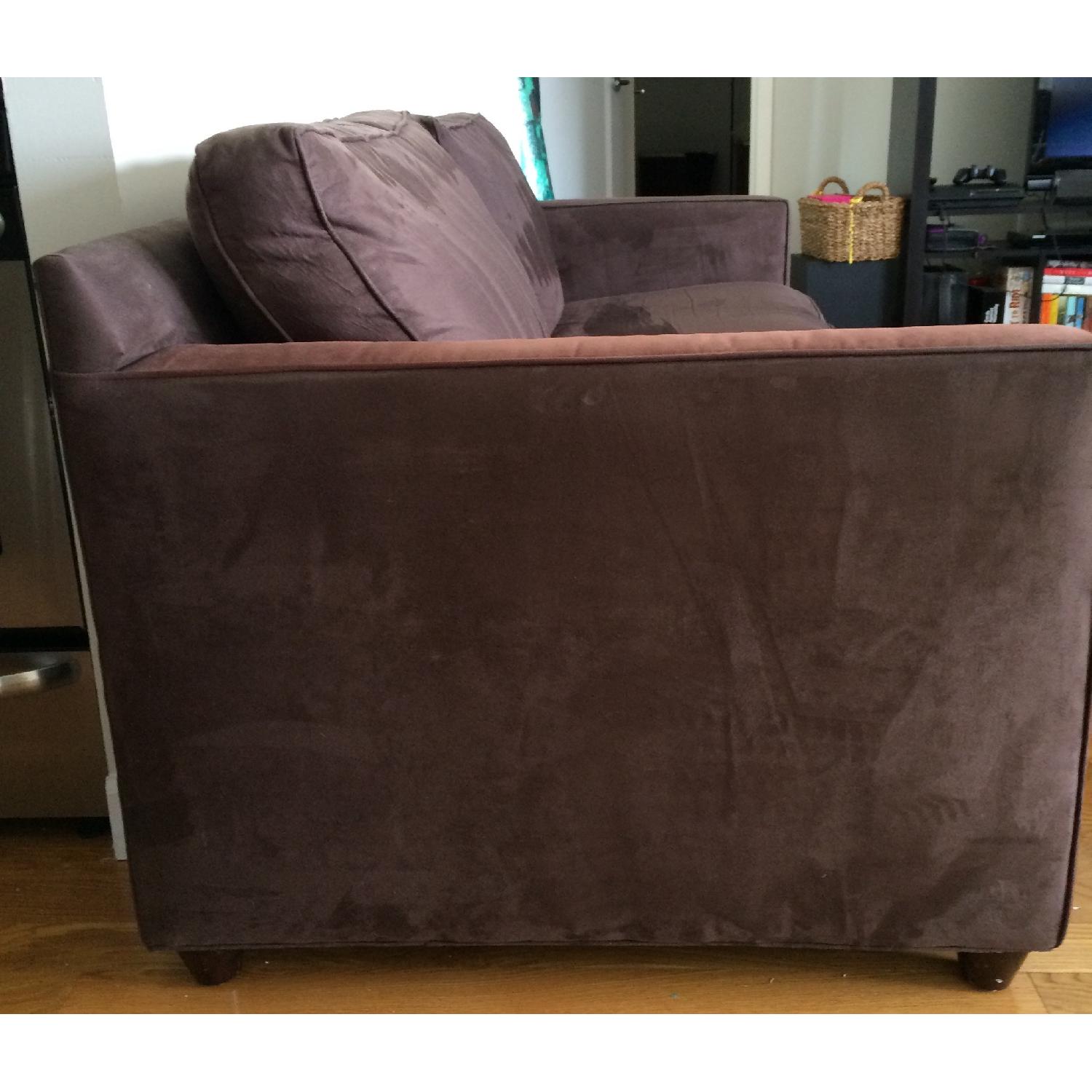 Crate & Barrel Davis Couch in Chocolate Brown - image-3