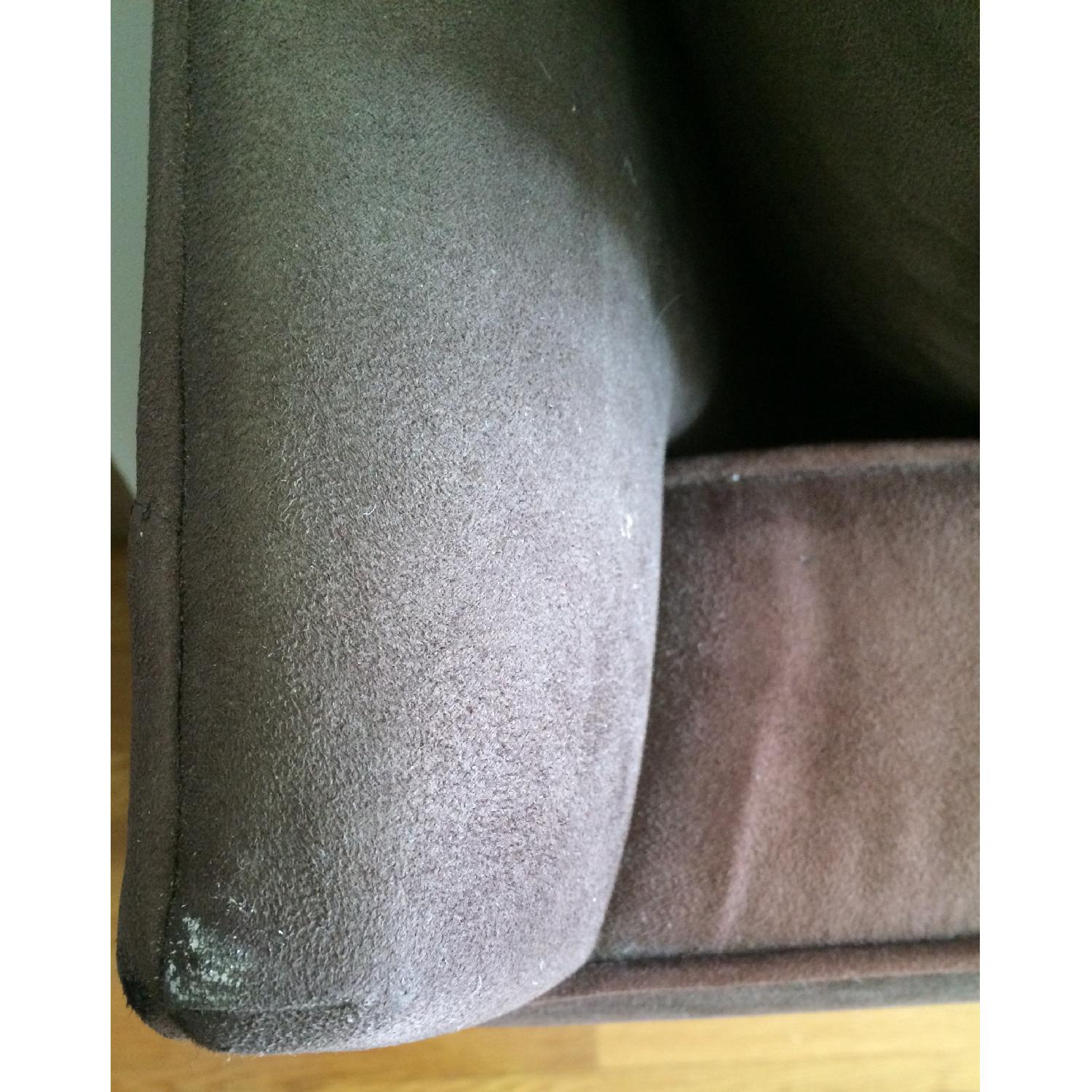 Crate & Barrel Davis Couch in Chocolate Brown - image-5