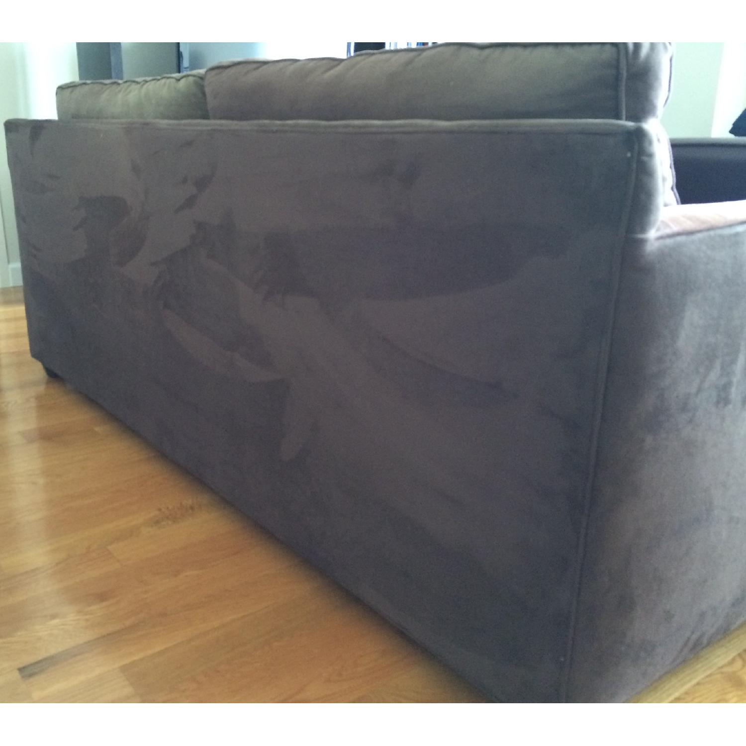 Crate & Barrel Davis Couch in Chocolate Brown - image-7