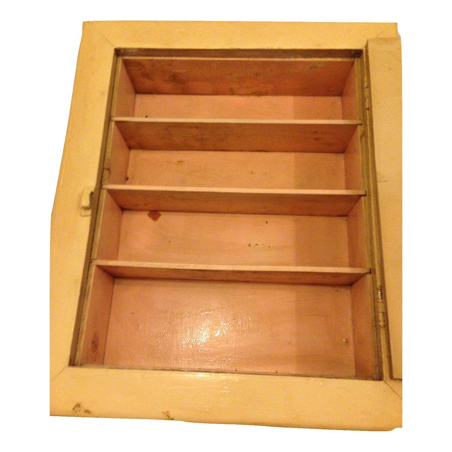 Antique Wood Surface Wall Medicine w/ Original Mirror