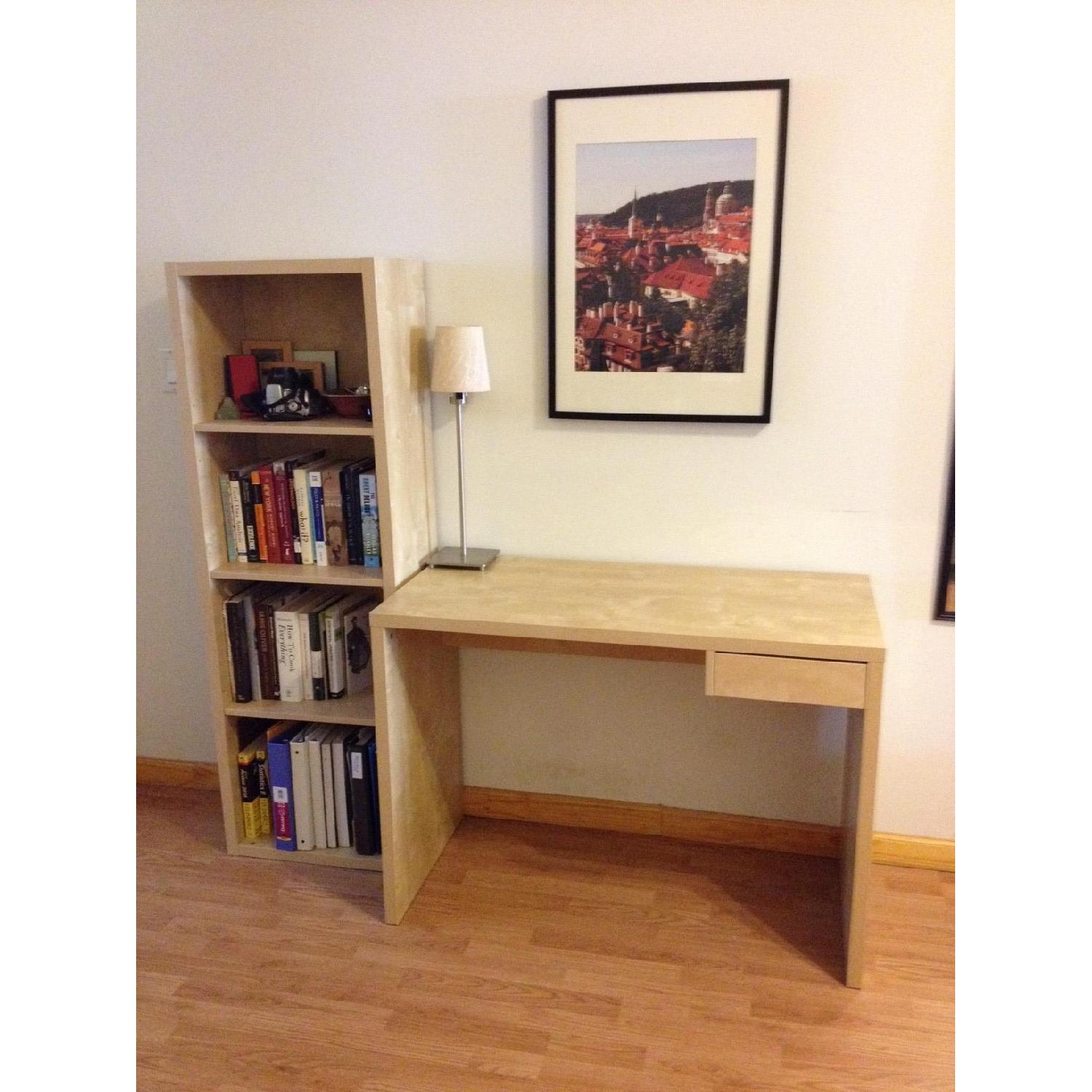 Simple Desk with Matching Bookcase - image-1