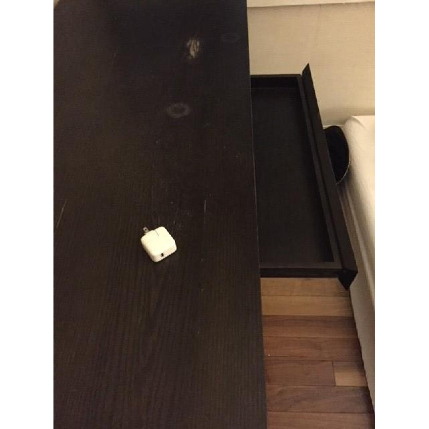 Crate & Barrel Solid Wood Black Desk - image-5