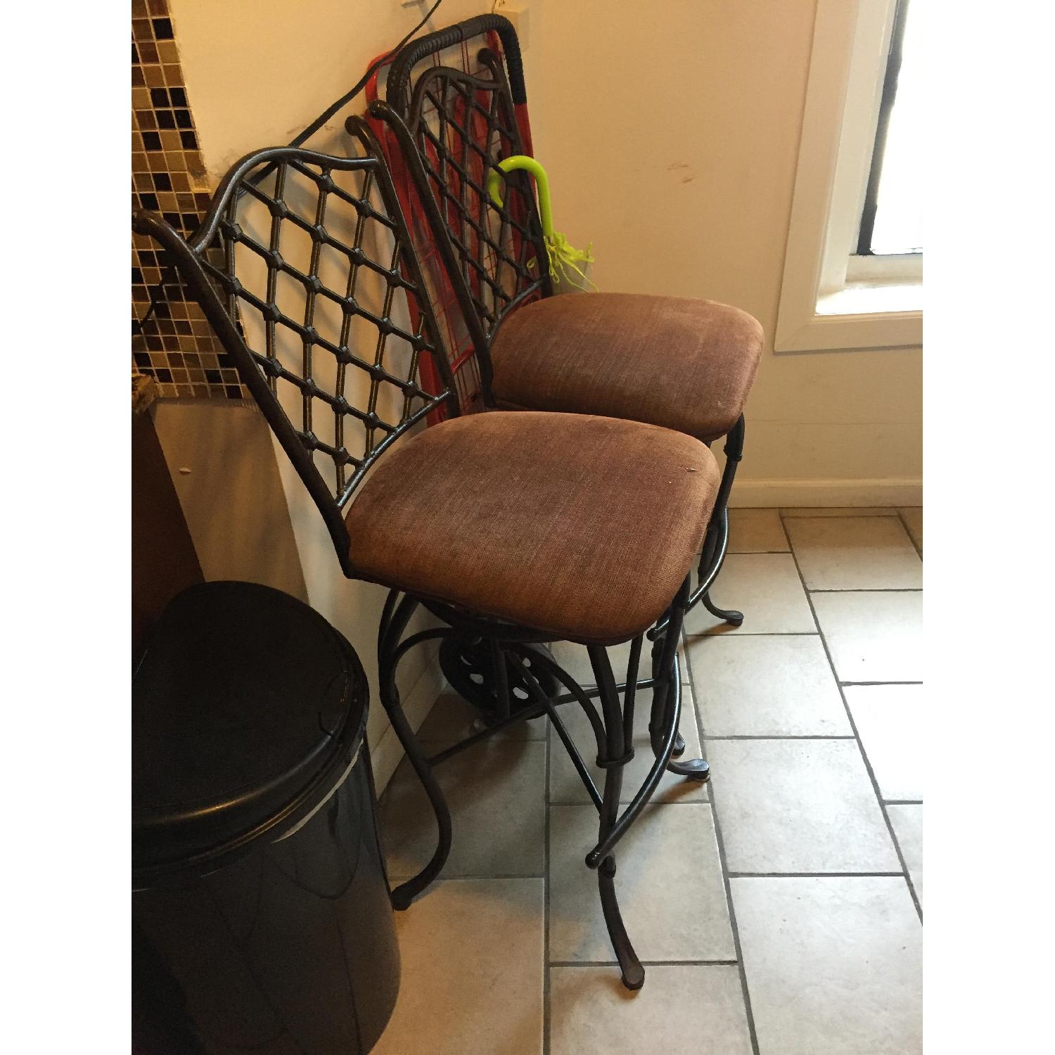 Havertys High Bar Stools - Pair - image-2