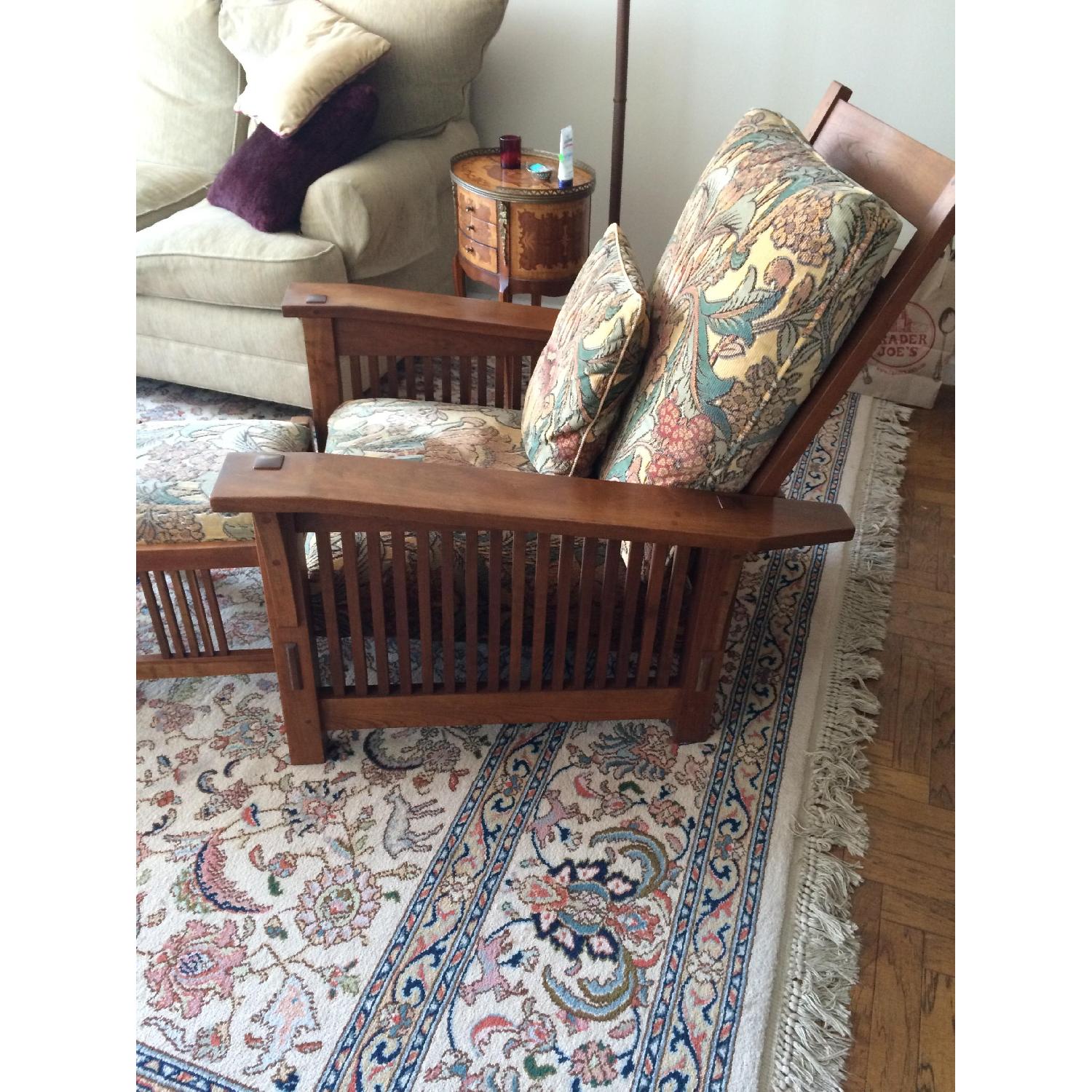 Stickley Audi & Co Reclining Arm Chair & Matching Ottoman - image-2