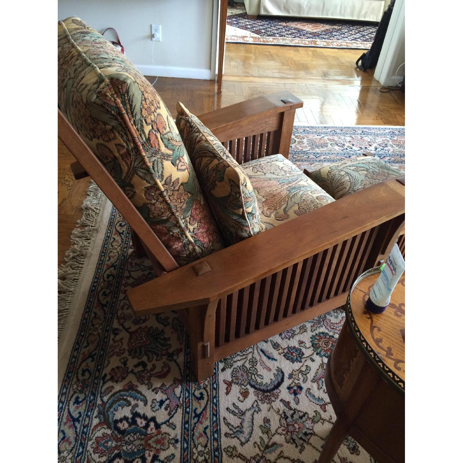 Stickley Audi & Co Reclining Arm Chair & Matching Ottoman - image-3