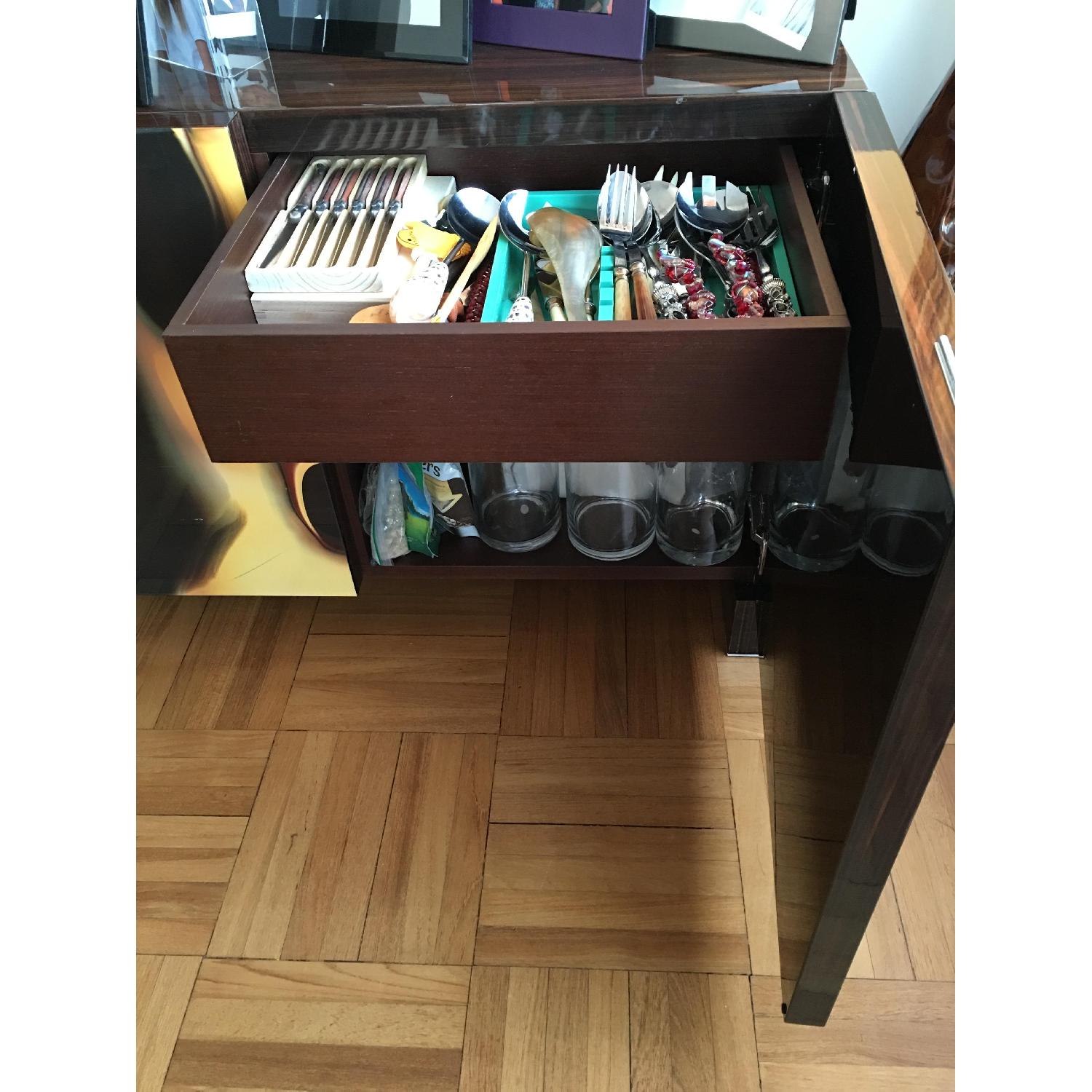 Maurice Villency Zebra Wood Laminate Credenza - image-6