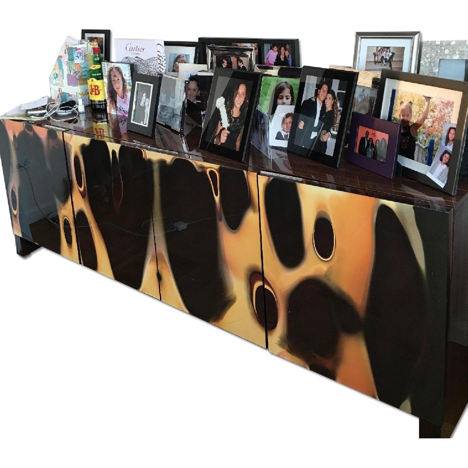 Maurice Villency Zebra Wood Laminate Credenza - image-0