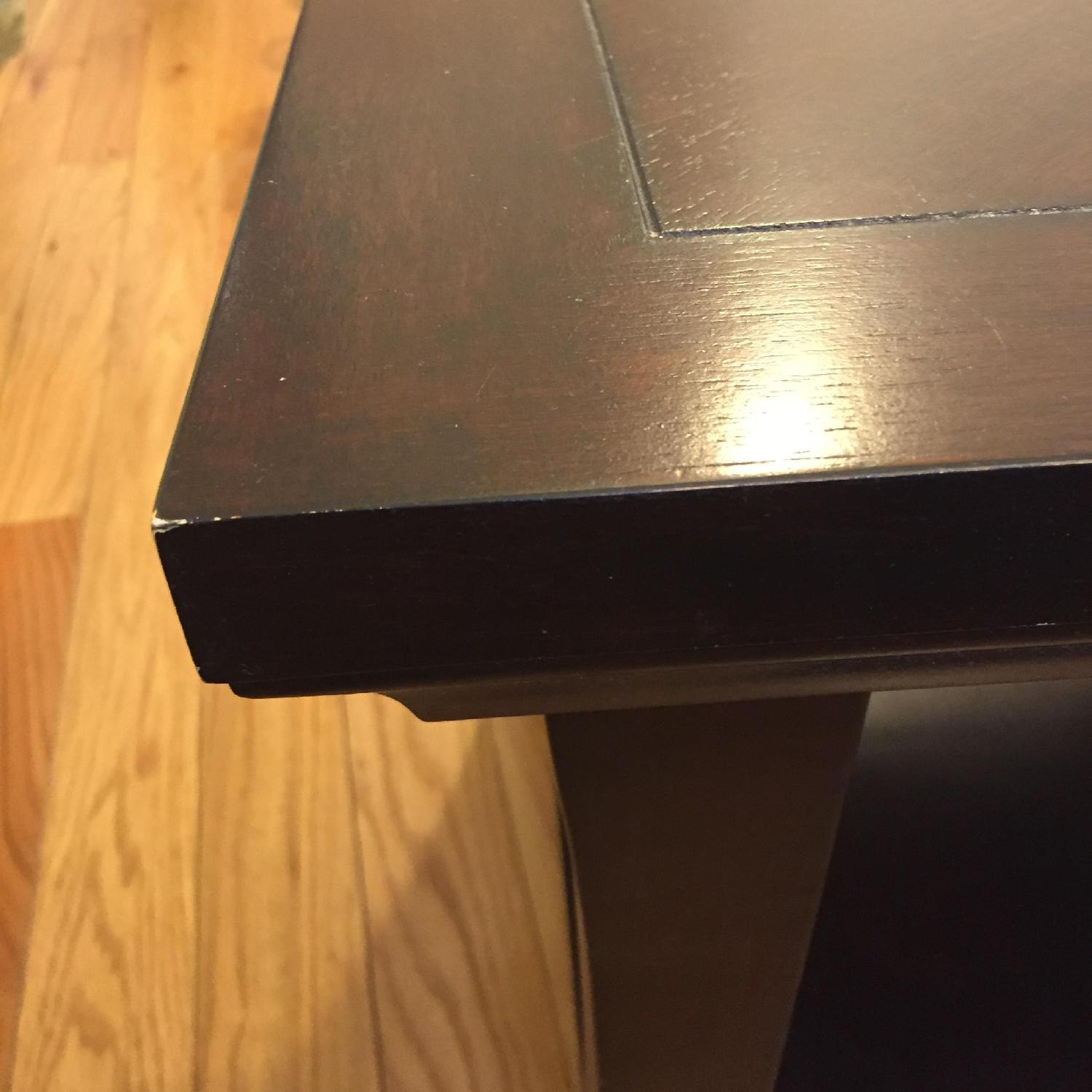 Crate & Barrel Espresso End Tables AptDeco