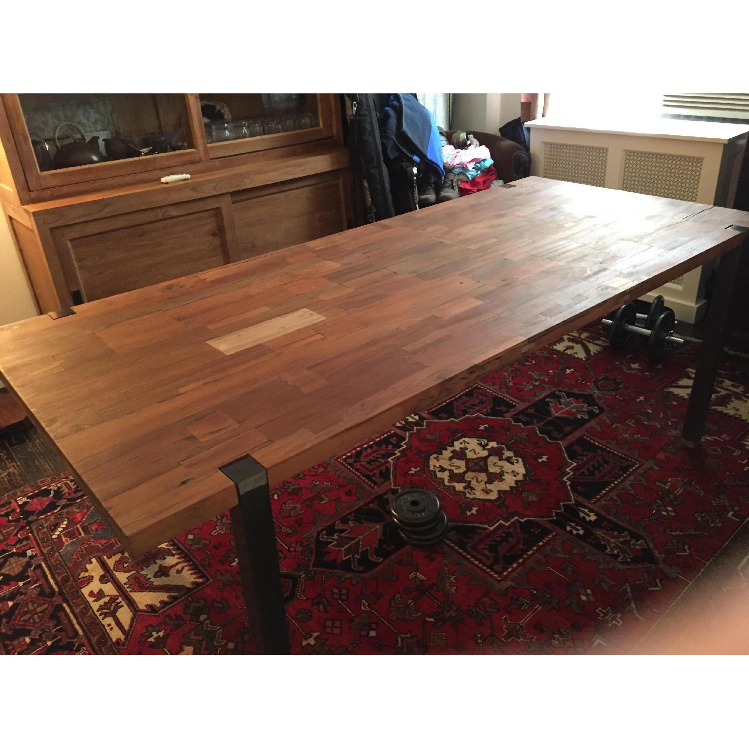 CB2 Wood & Steel Dining Table - image-2