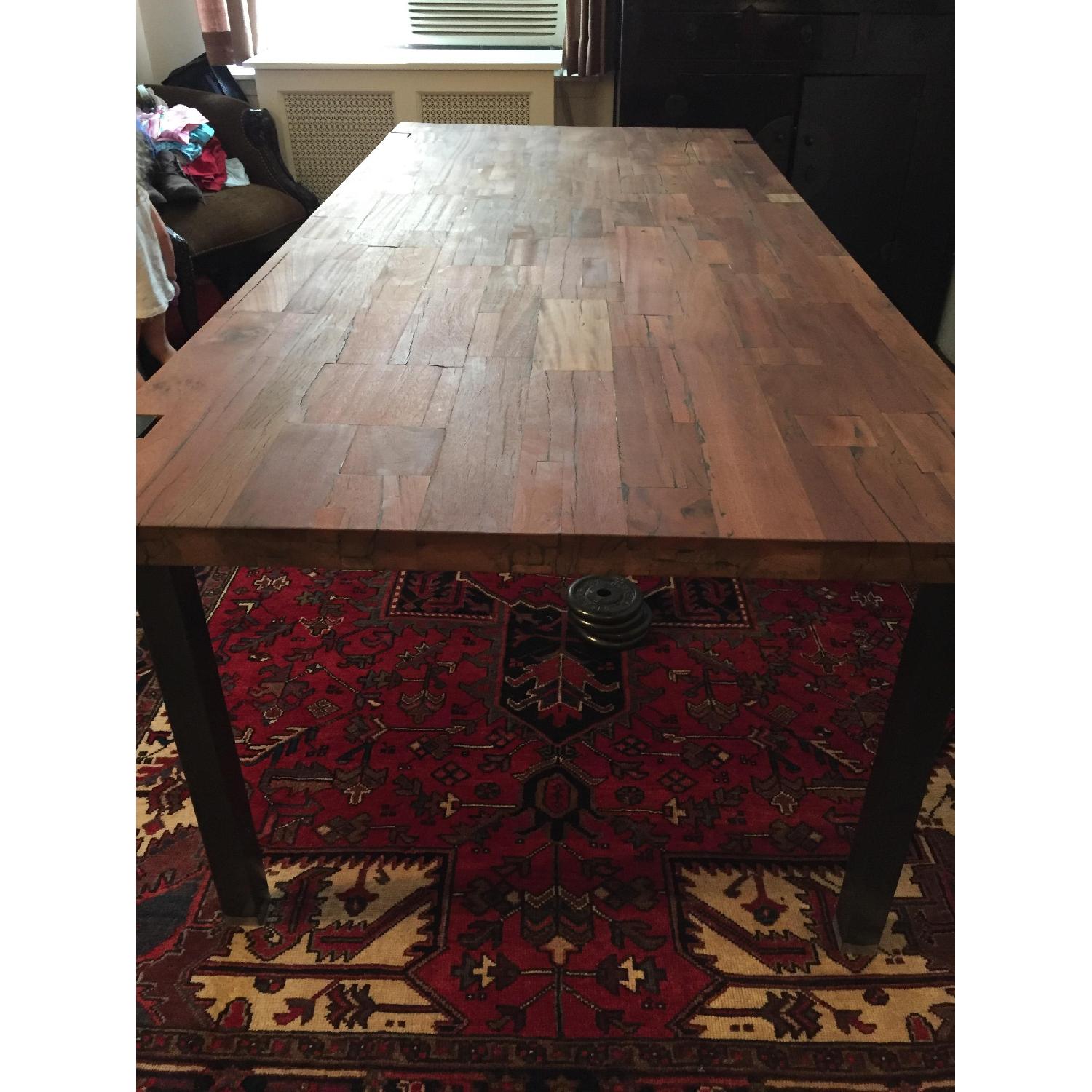 CB2 Wood & Steel Dining Table - image-3