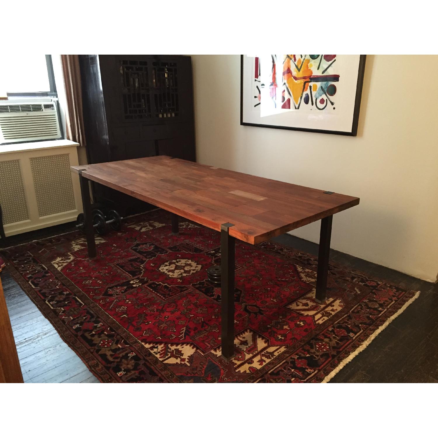 CB2 Wood & Steel Dining Table - image-4