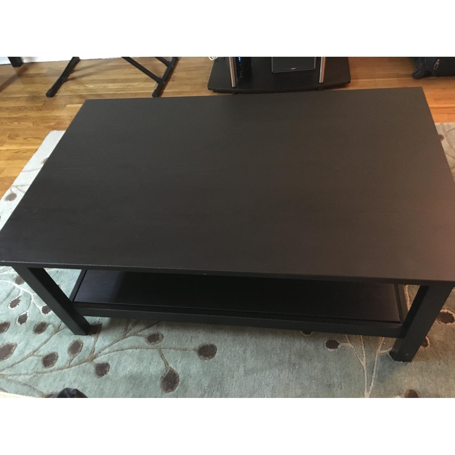 Ikea Black Coffee Table w/ Shelf - image-4