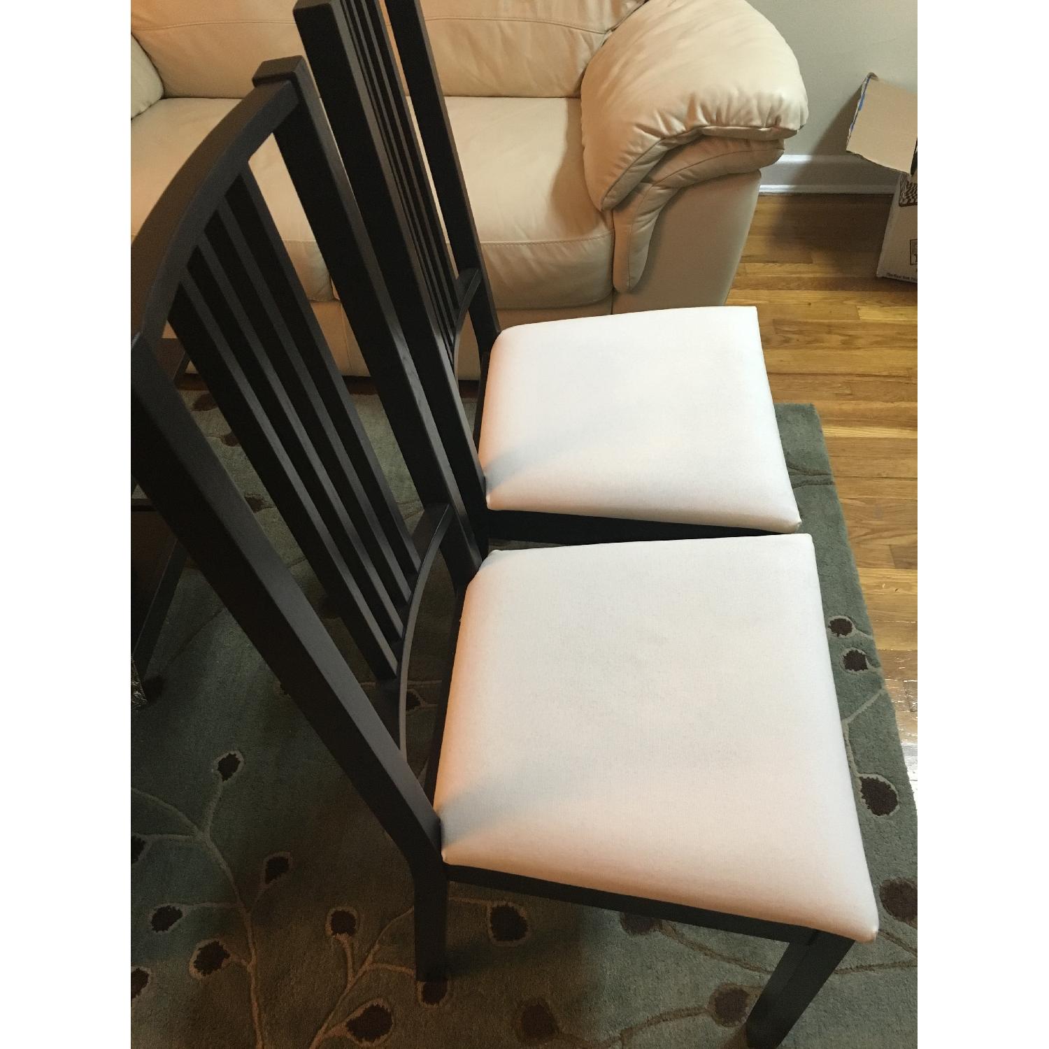 Ikea Black Chairs w/ Removable Covers - Pair - image-2